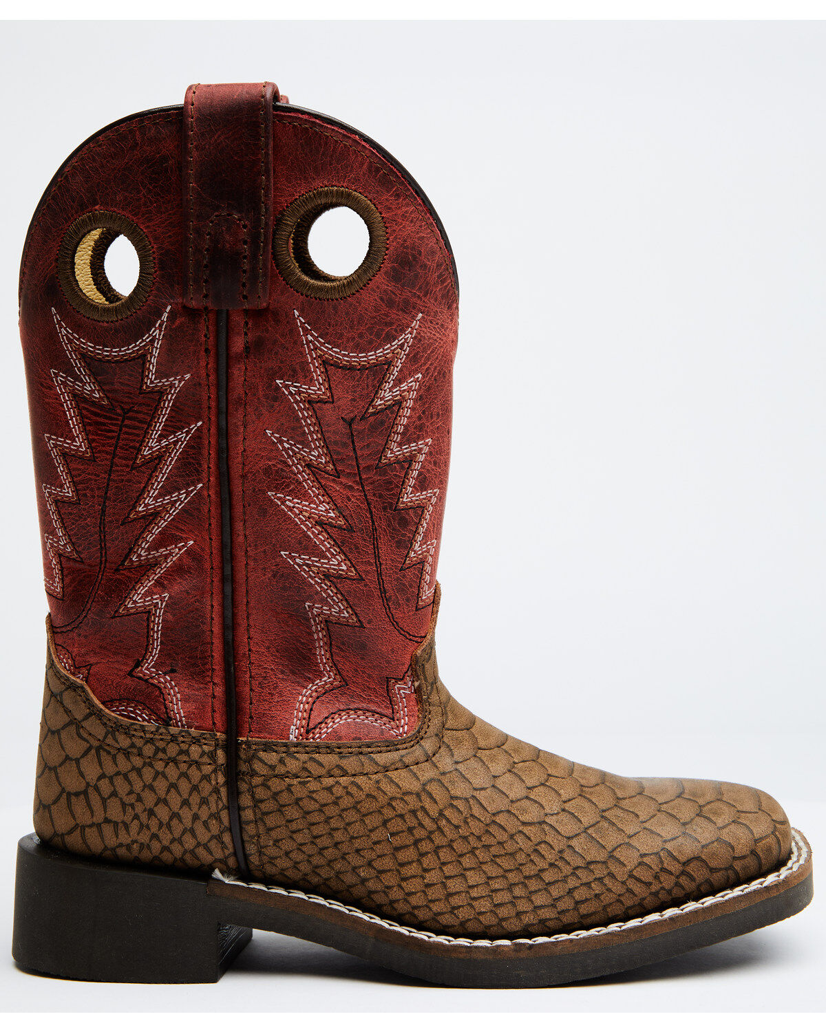 Cody James Boys' Reptile Print Western Boots - Broad Square Toe