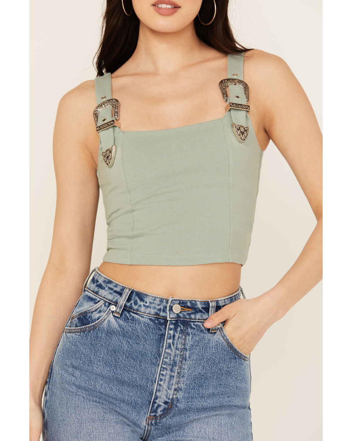 Rock & Roll Denim Women's Buckle Tank Top