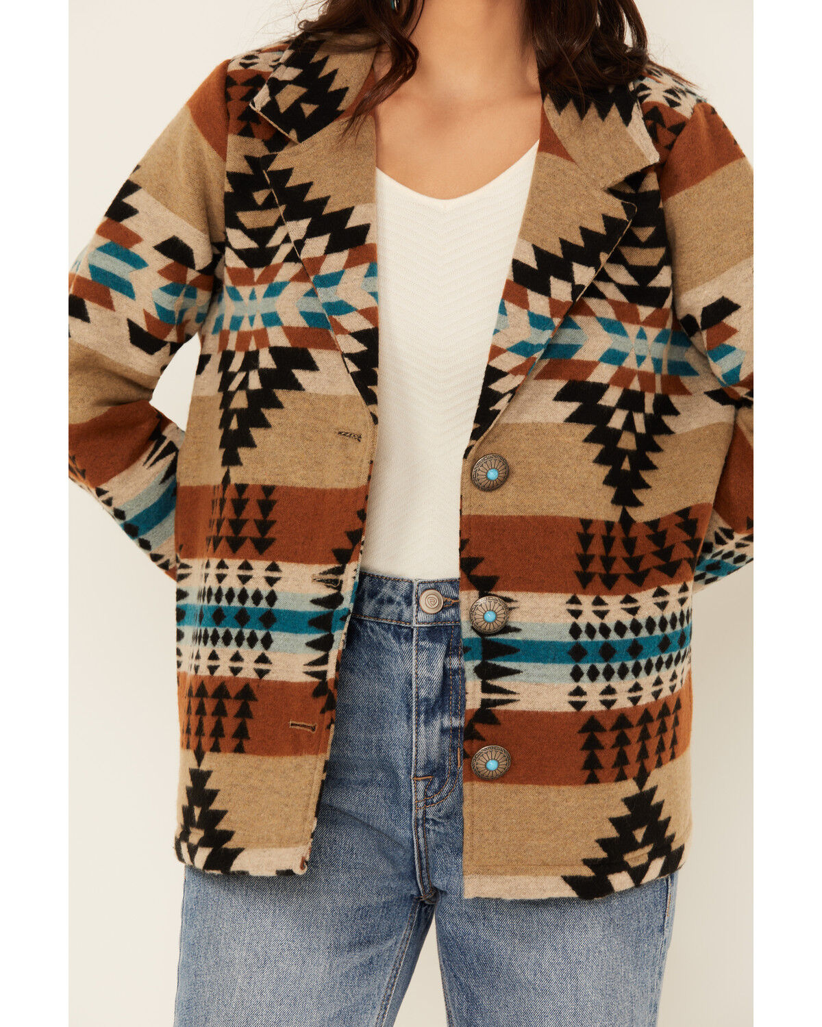 Cotton & Rye Women's Southwestern Print Blazer