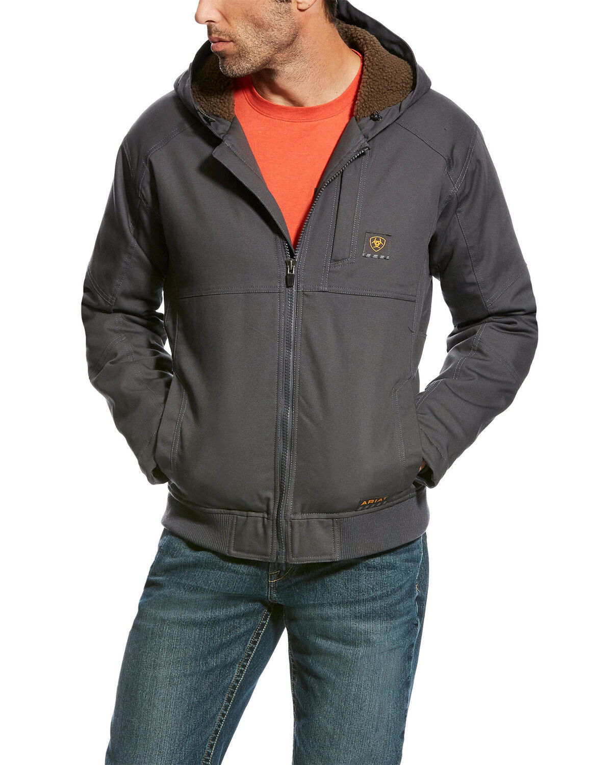Ariat Men's Rebar DuraCanvas Hooded Jacket - Big