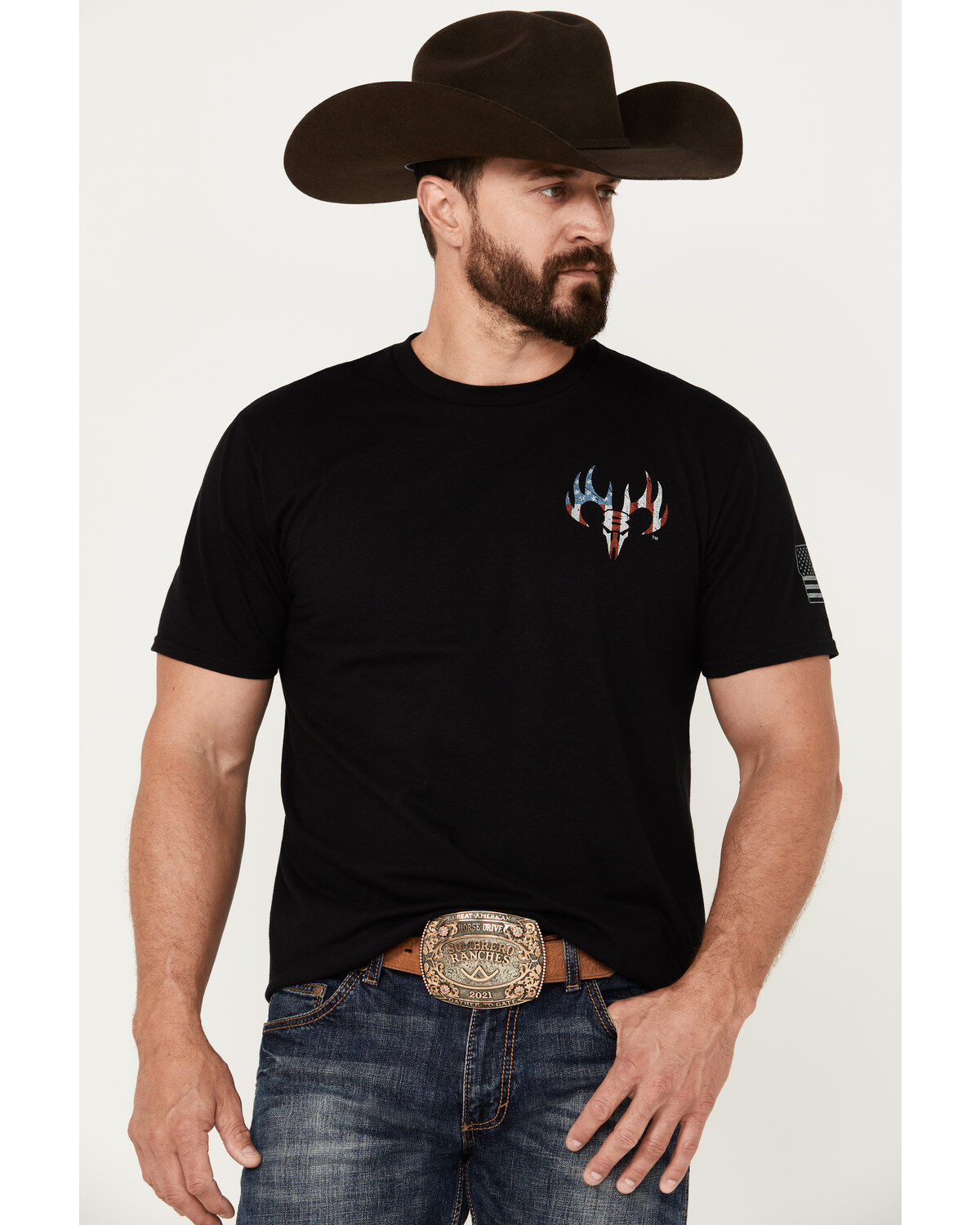 Buck Wear Men's Family First Short Sleeve Graphic T-Shirt