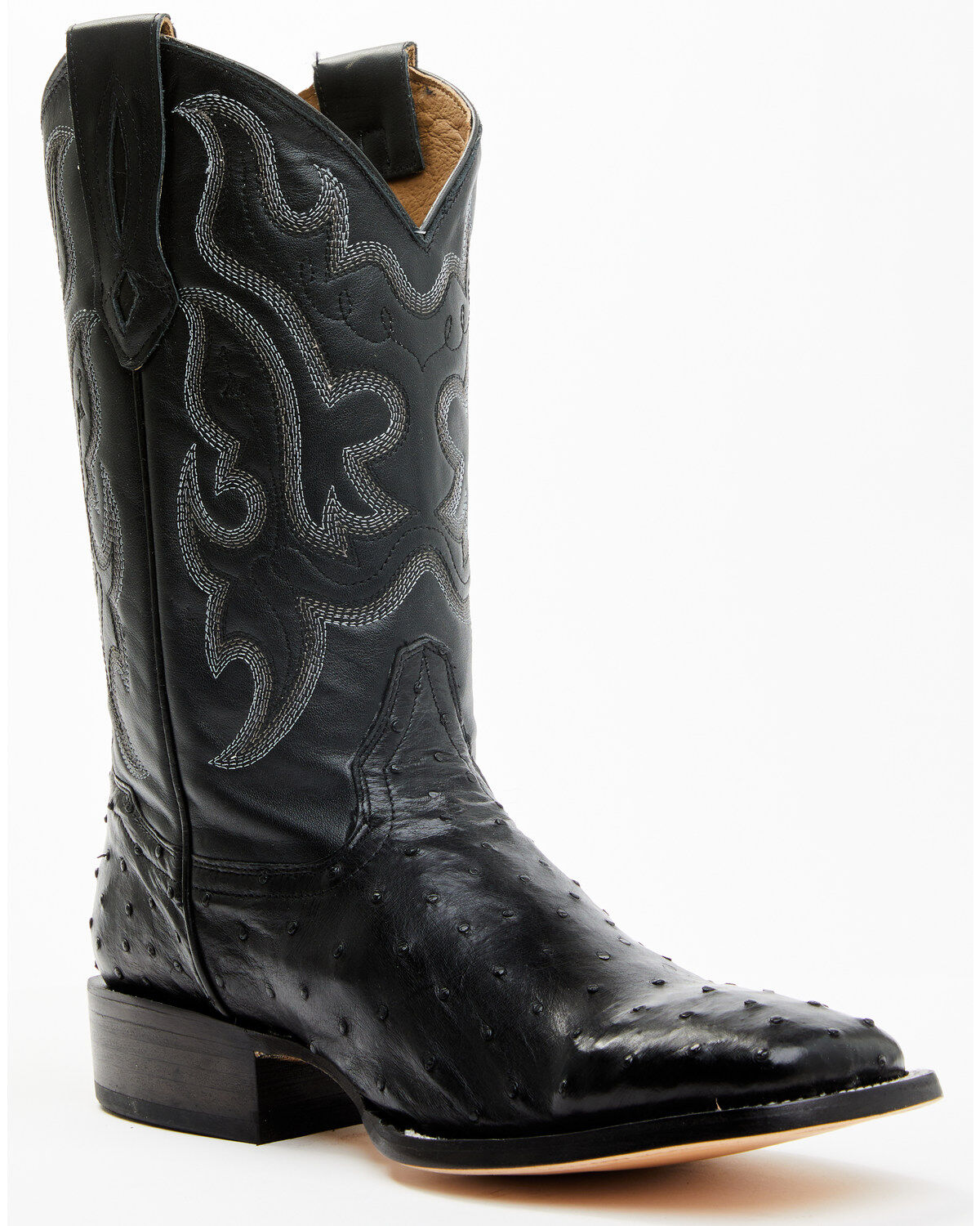 Cody James Men's Exotic Full Quill Ostrich Western Boots - Broad Square Toe