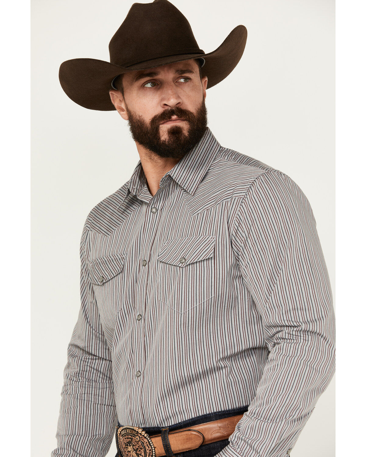 Gibson Trading Co Men's Together Striped Print Long Sleeve Snap Western Shirt