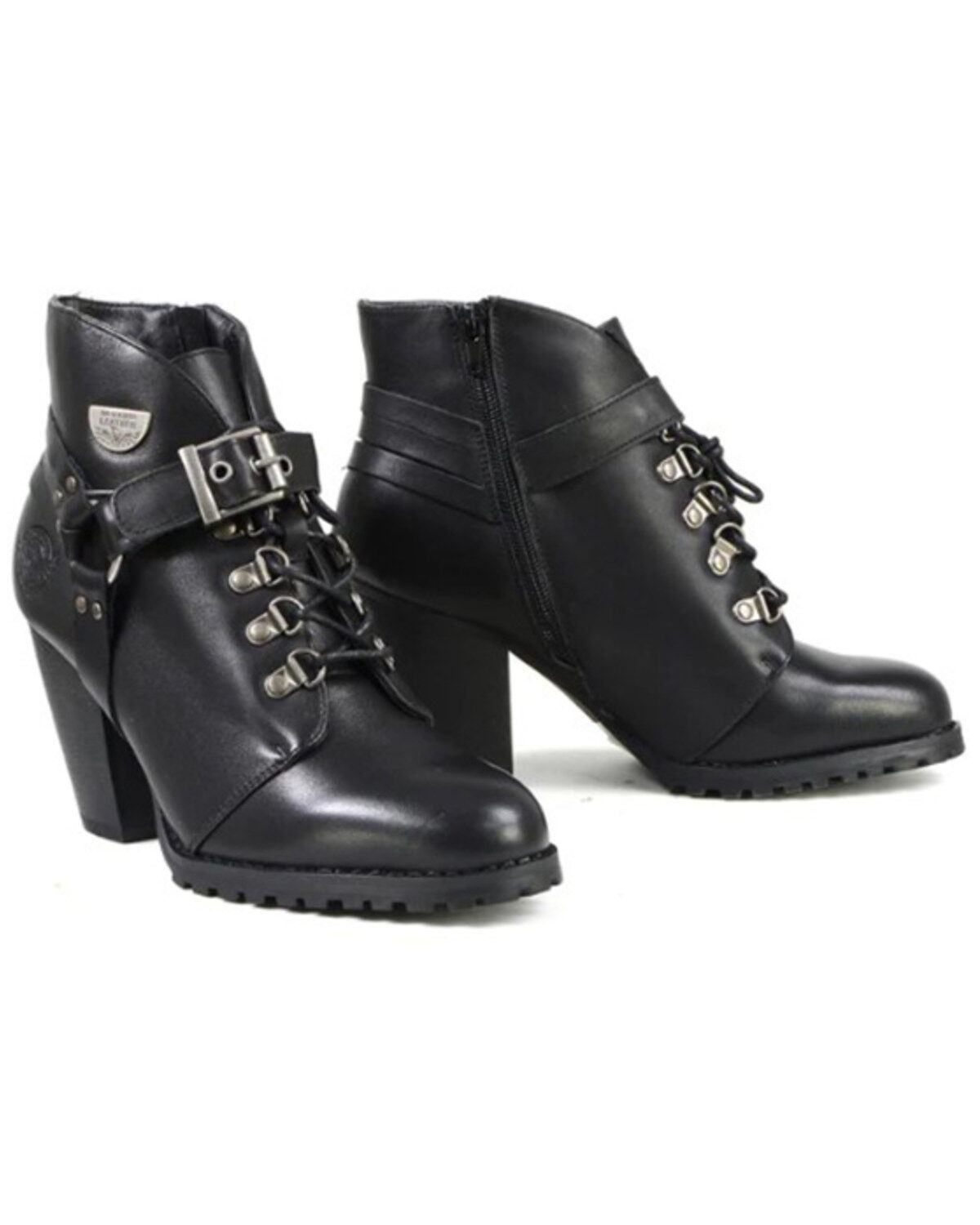 Milwaukee Leather Women's 7" Leather Boots - Round Toe