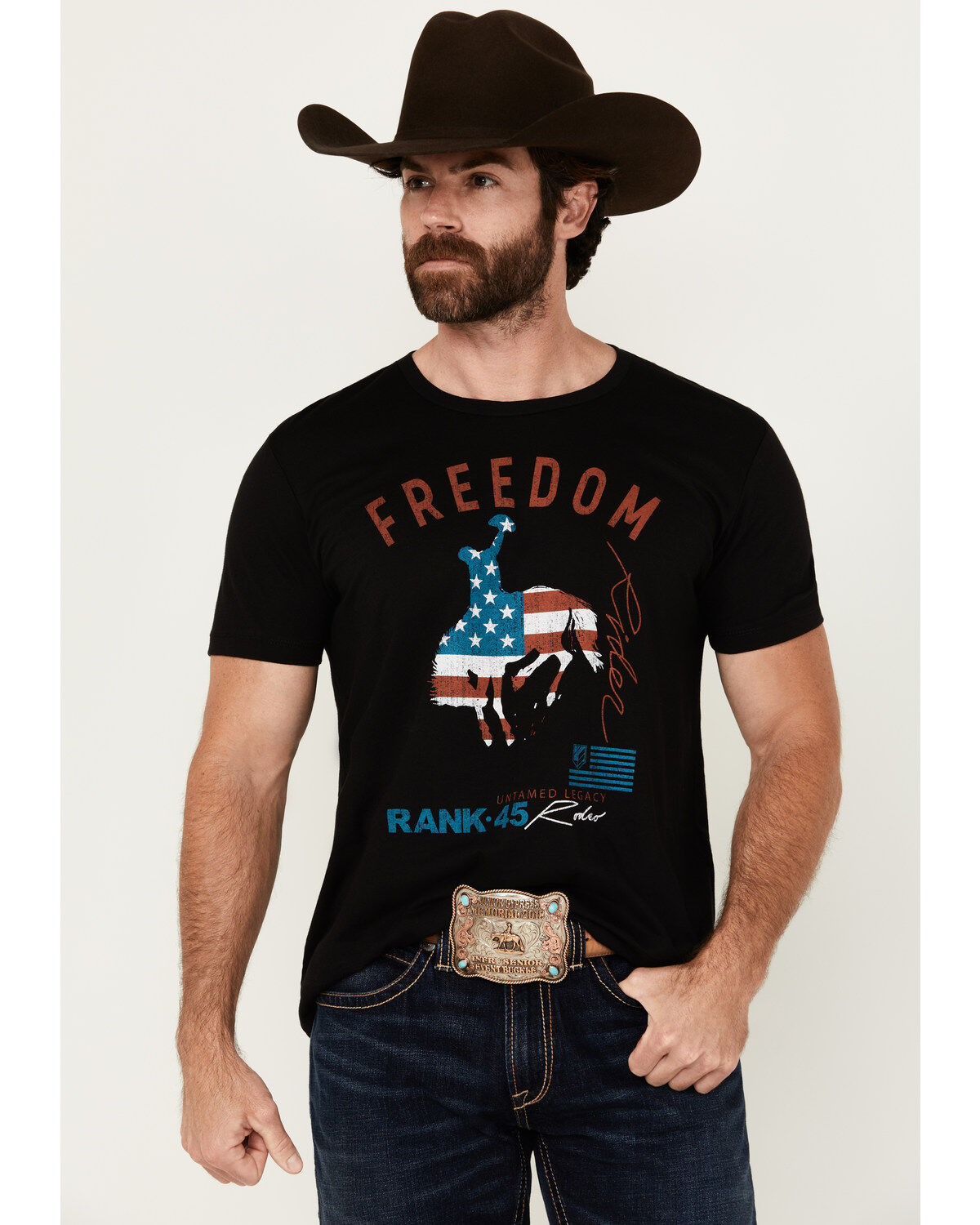 RANK 45® Men's Freedom Rider Americana Short Sleeve Graphic T-Shirt