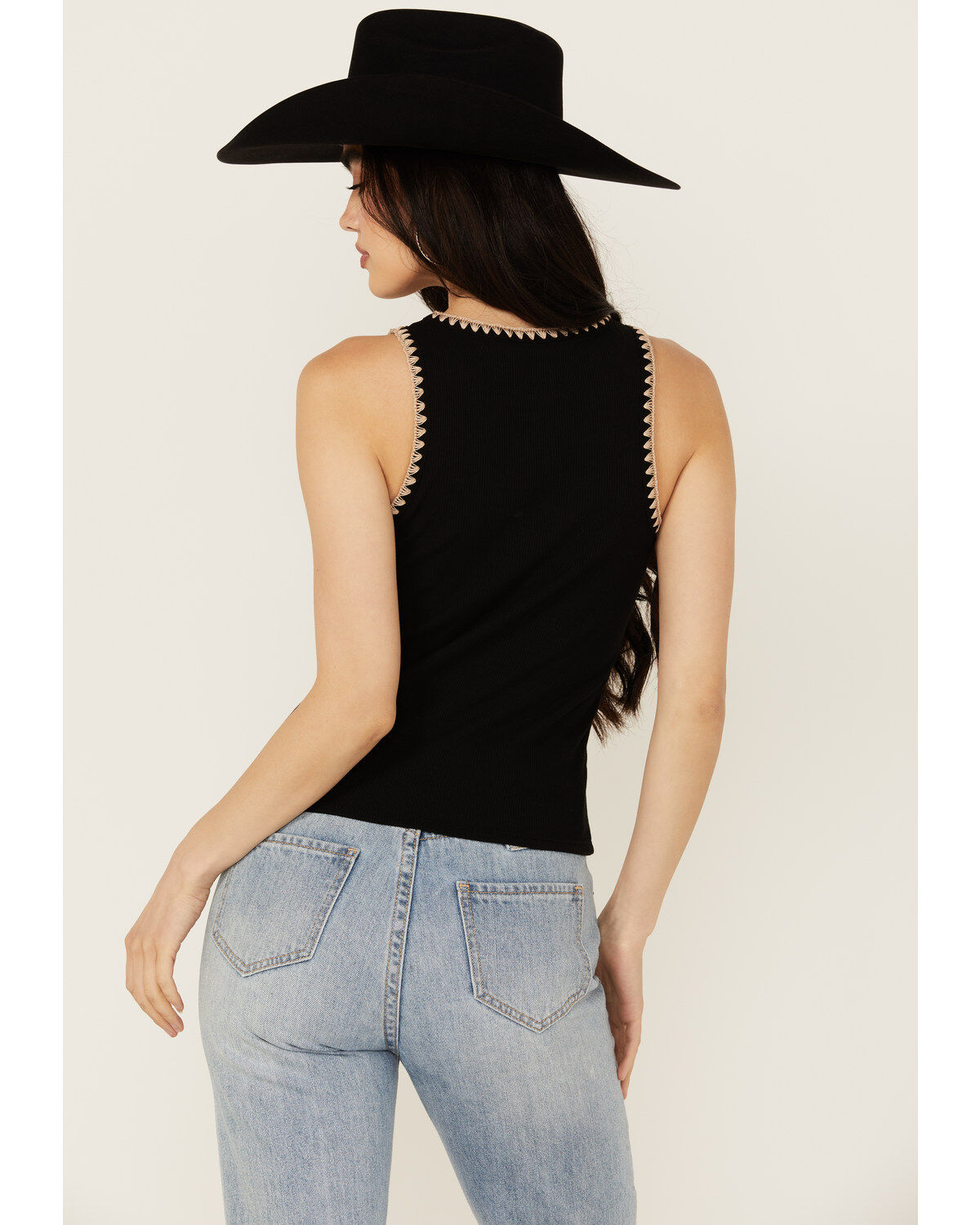 White Crow Women's Embroidered Trim Tank