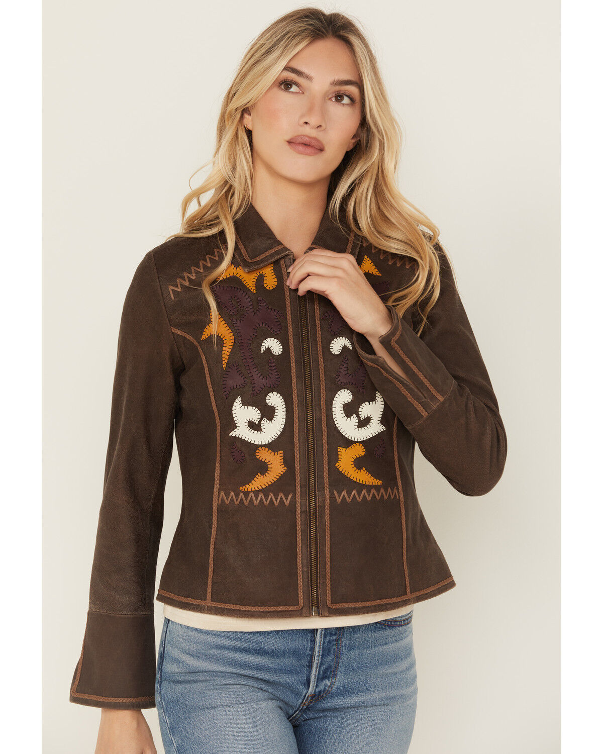 Shyanne Women's Washed Suede Leather Jacket