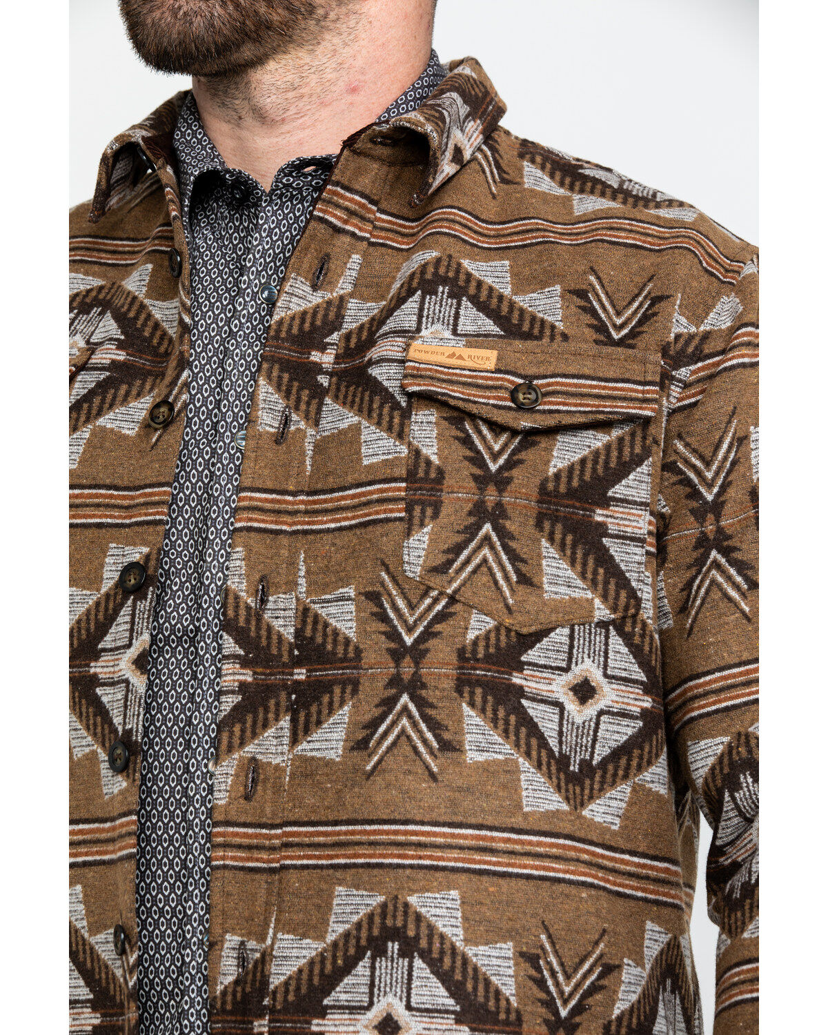 Powder River Outfitters Men's Southwestern Jacquard Shirt Jacket