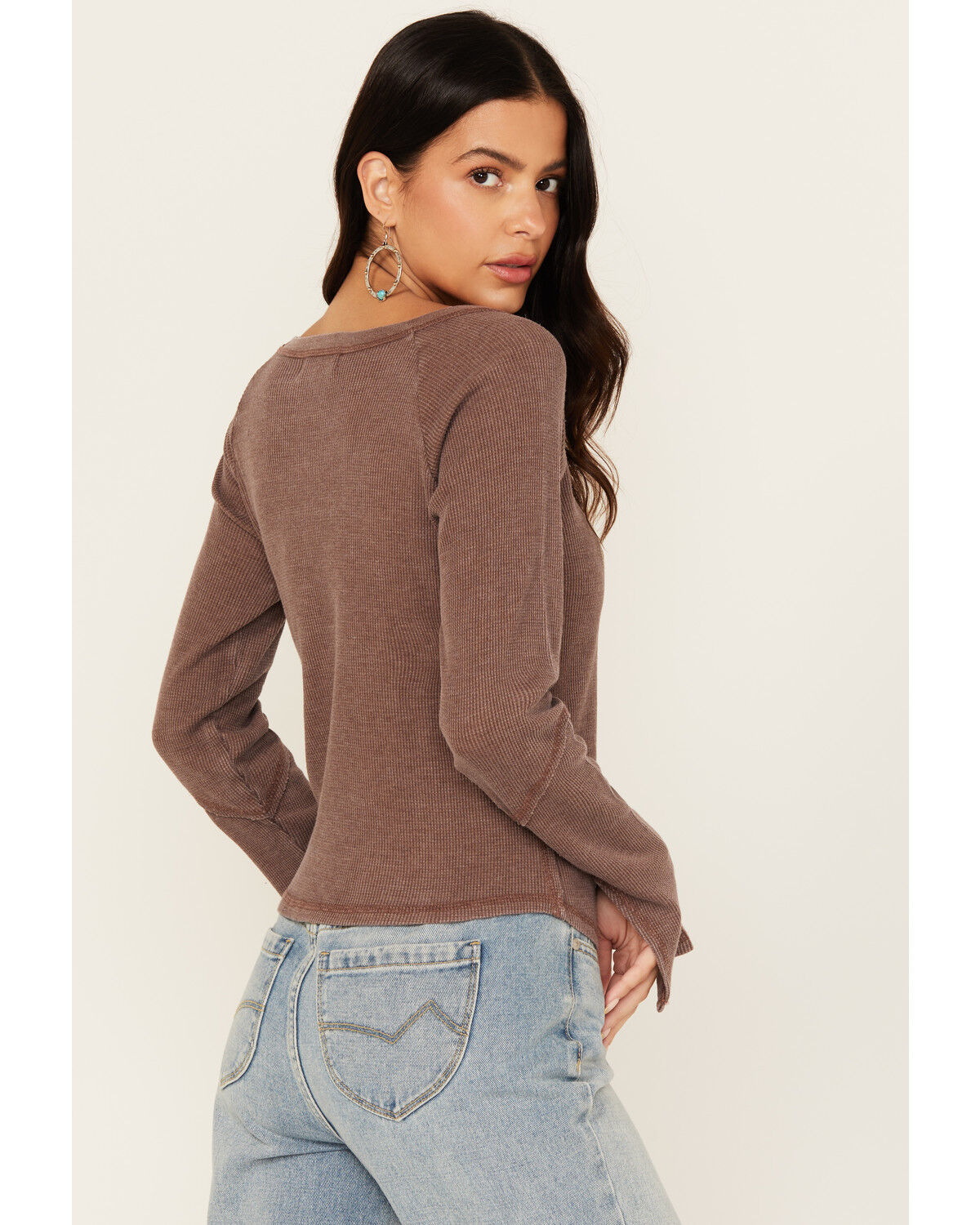 Cleo + Wolf Women's Dawson Thermal Long Sleeve Graphic Tee