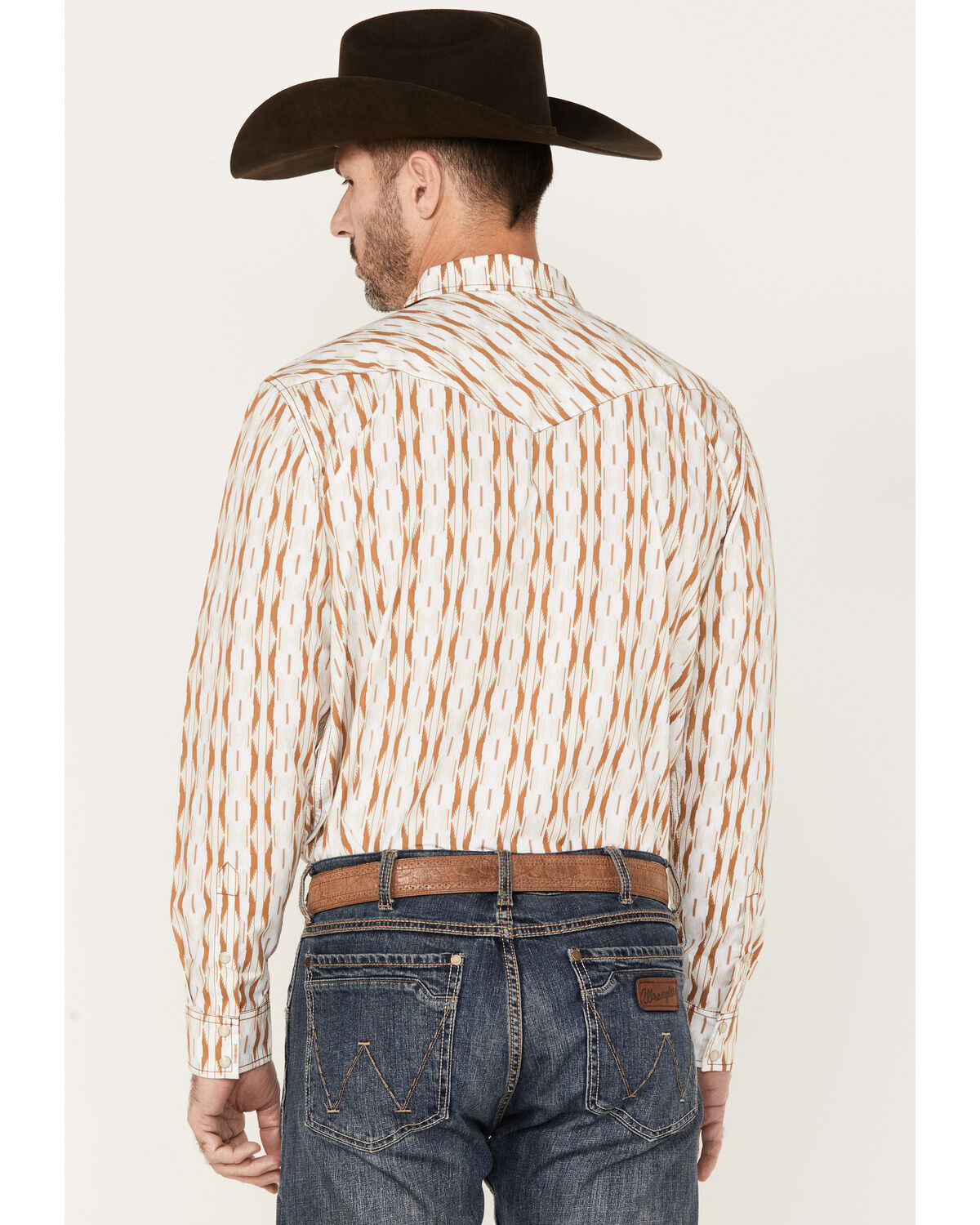 Gibson Men's Old Creek Geo Print Long Sleeve Pearl Snap Western Shirt