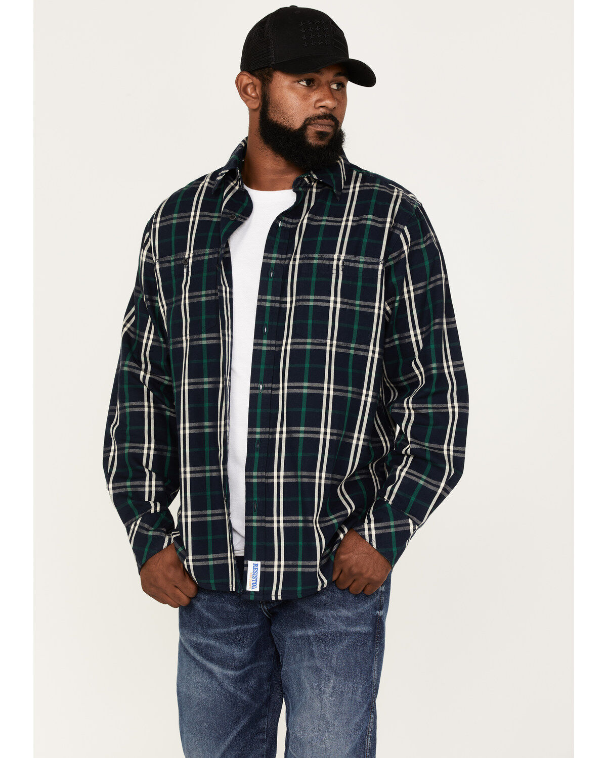 Resistol Men's Greeley Large Plaid Button Down Western Shirt