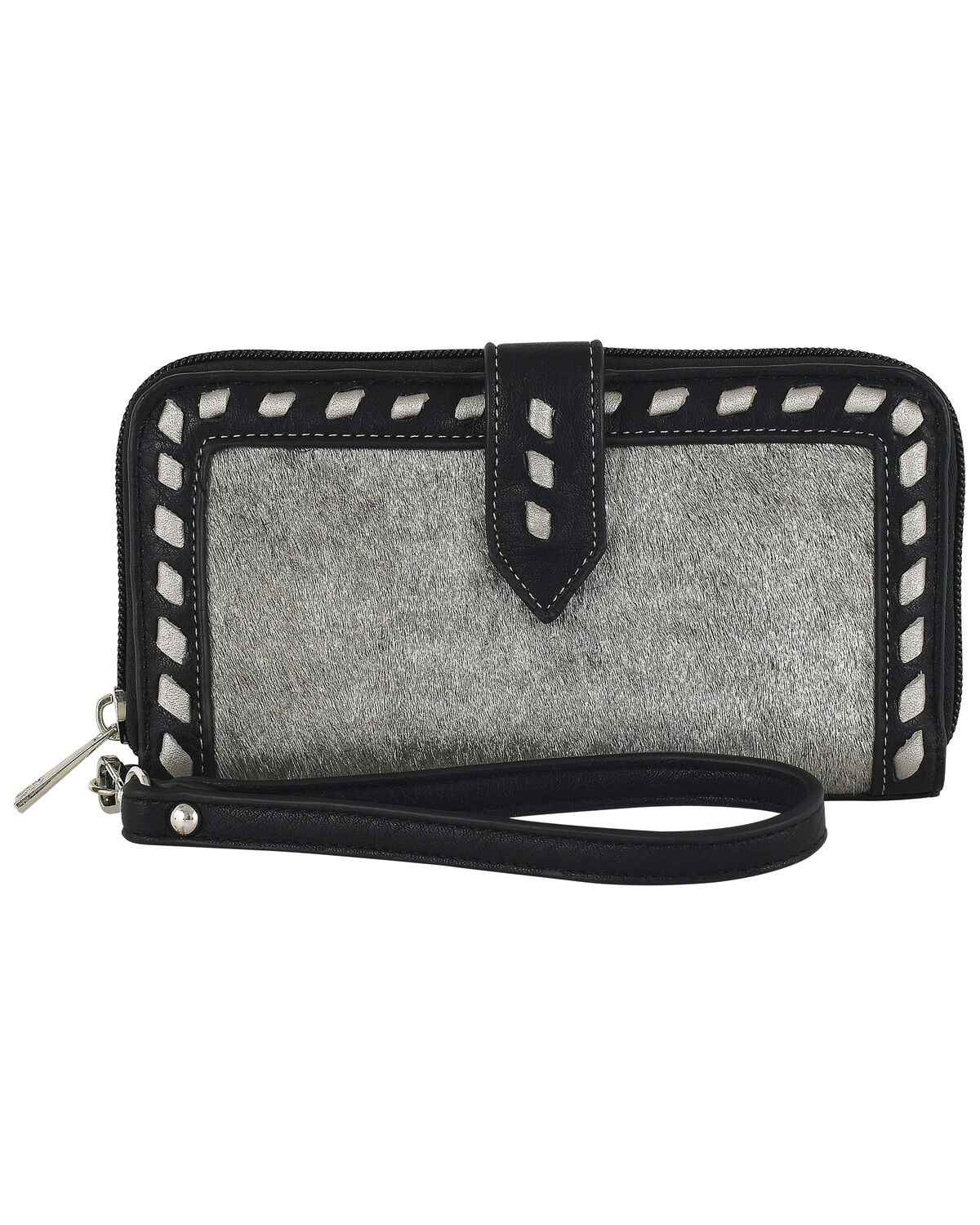 Catchfly Women's Genuine Hair-On-Hide Wristlet Wallet