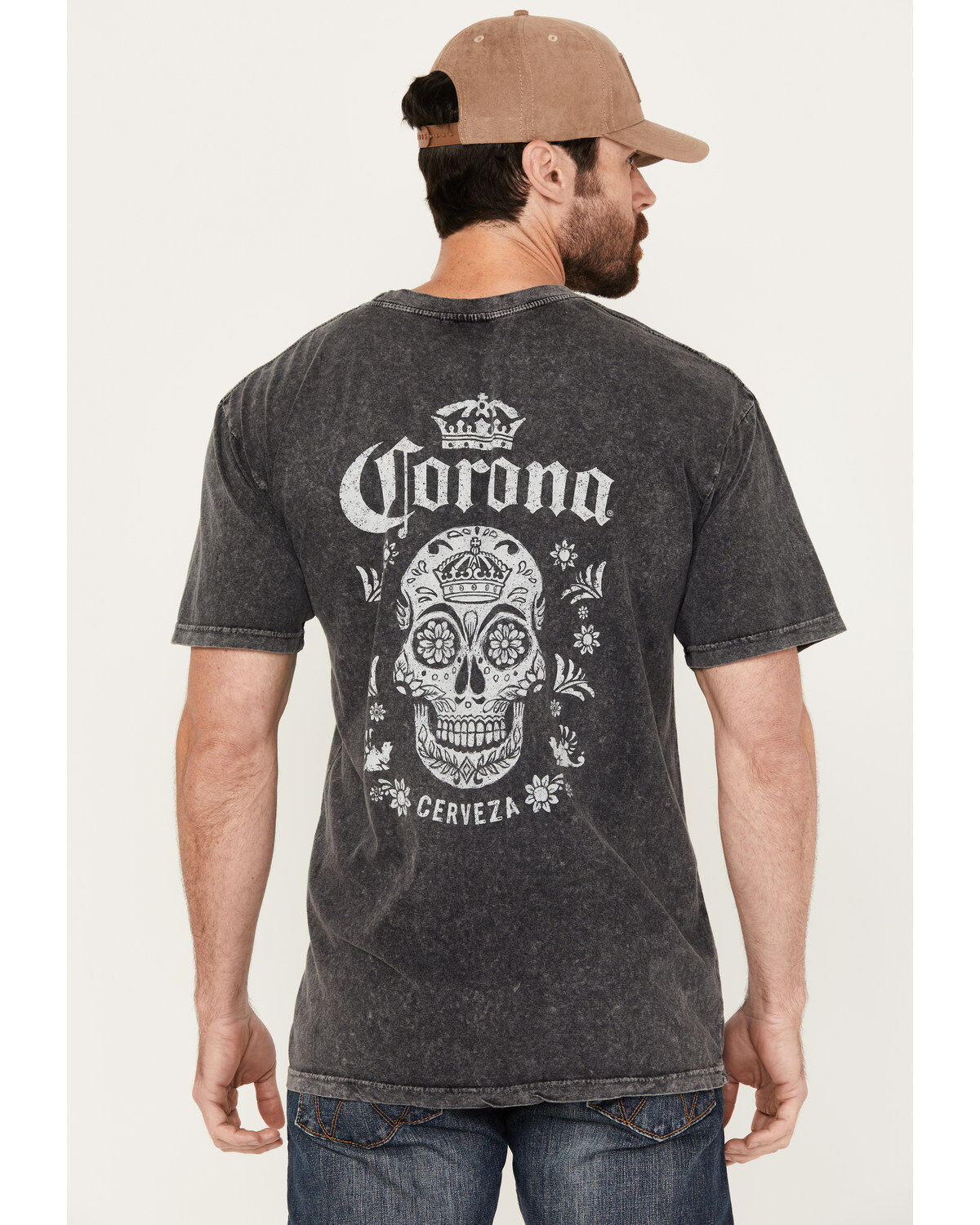 Changes Men's Corona Skull Logo Short Sleeve Graphic T-Shirt