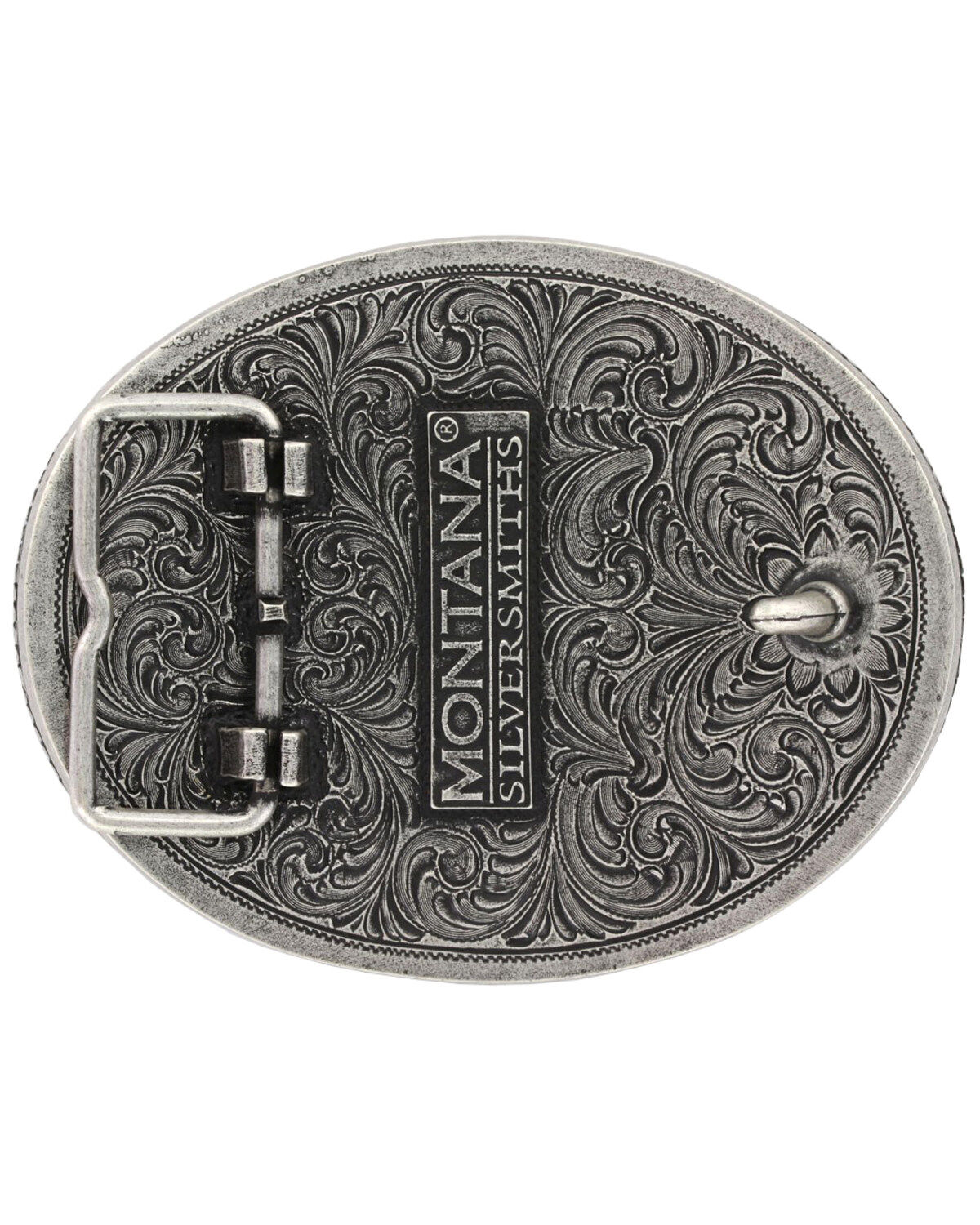 Montana Silversmiths Long Horn Attitude Belt Buckle