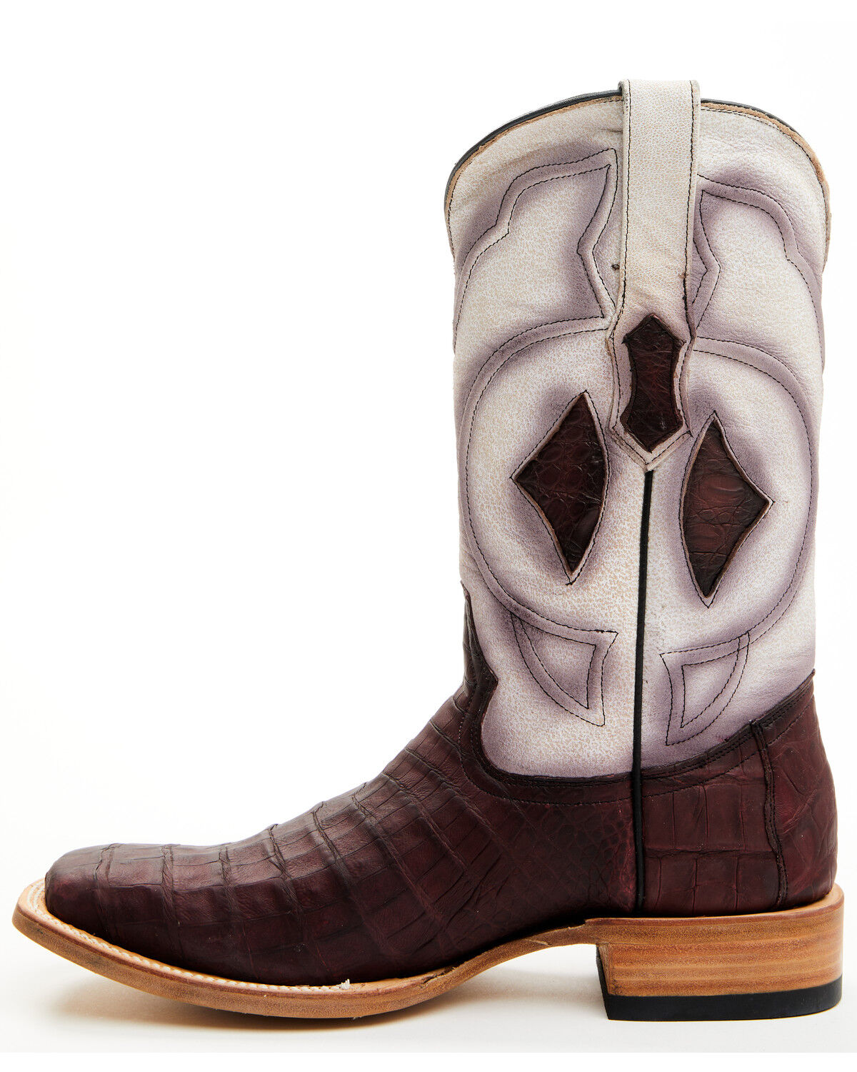 Tanner Mark Men's Exotic Caiman Western Boots - Broad Square Toe