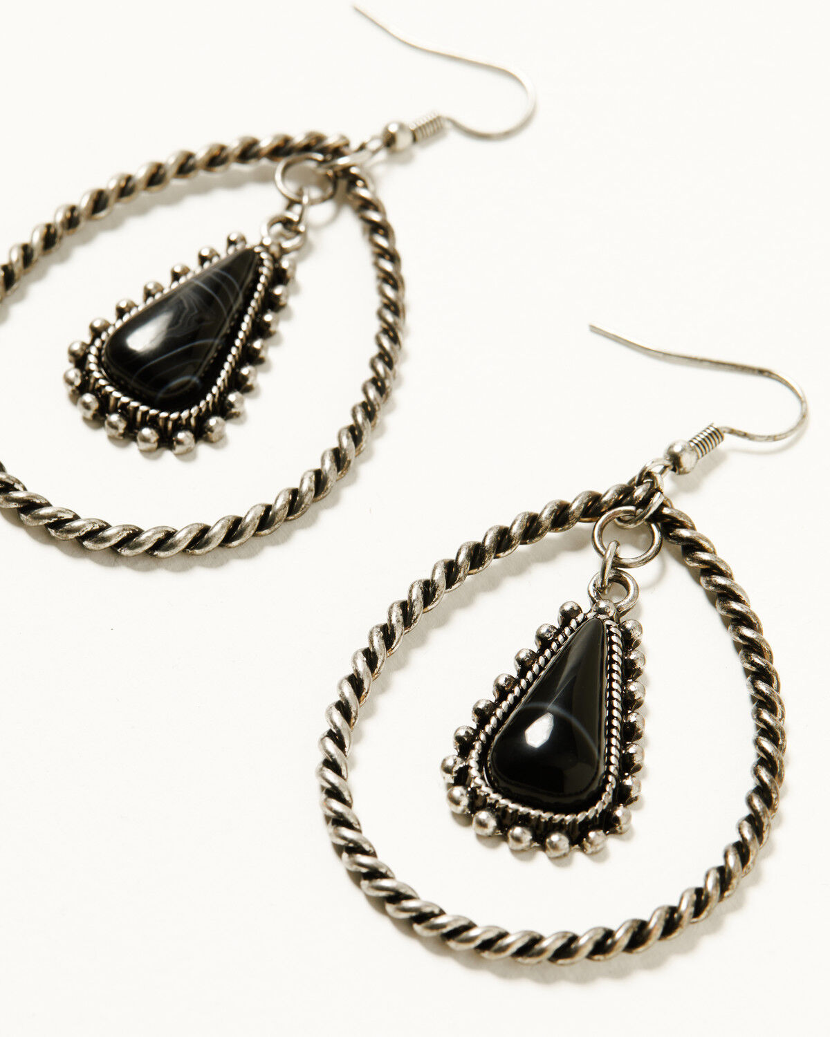 Shyanne Women's Strawberry Skies Black Onyx Teardrop Earrings