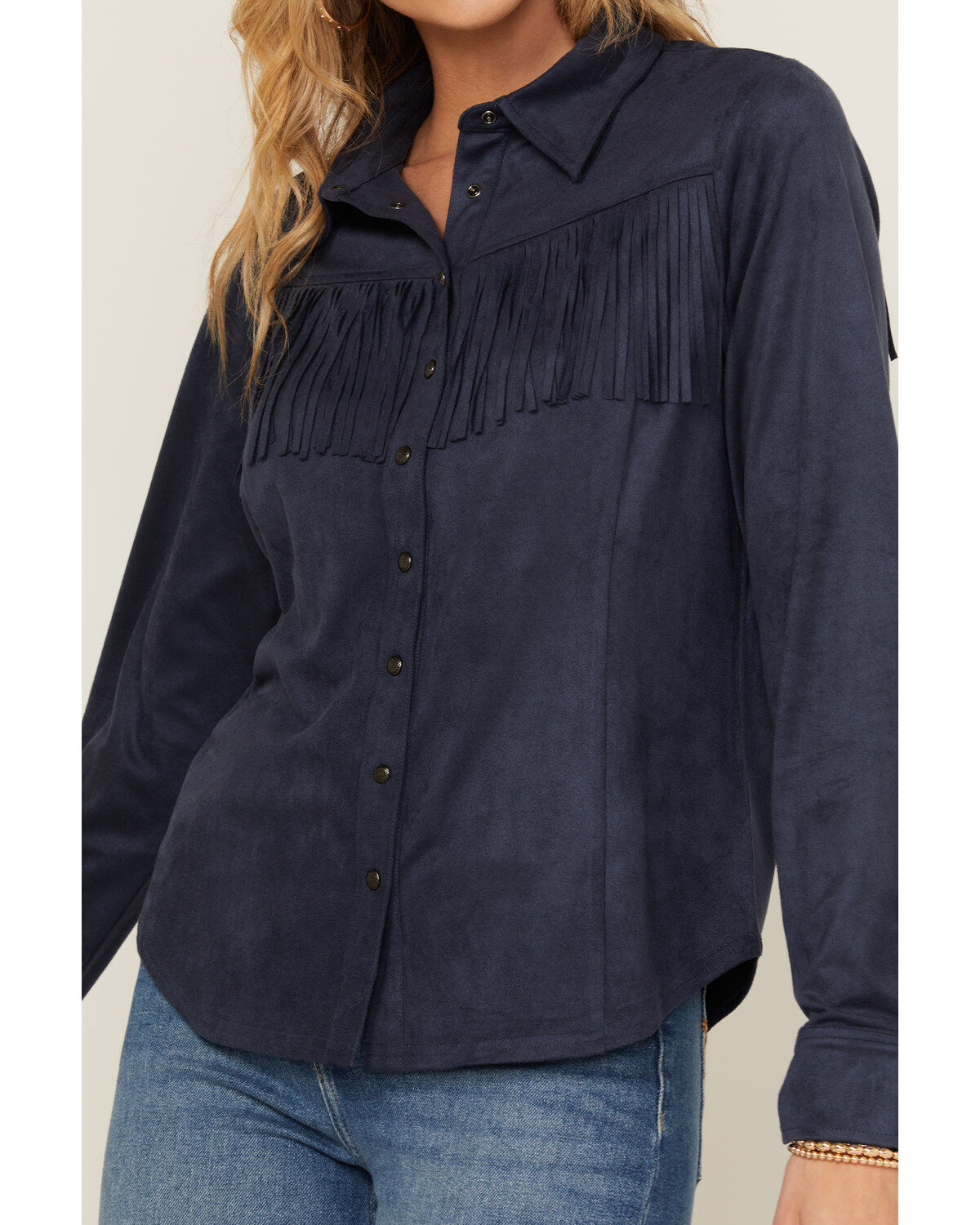 Shyanne Women's Fringe Long Sleeve Snap Western Shirt