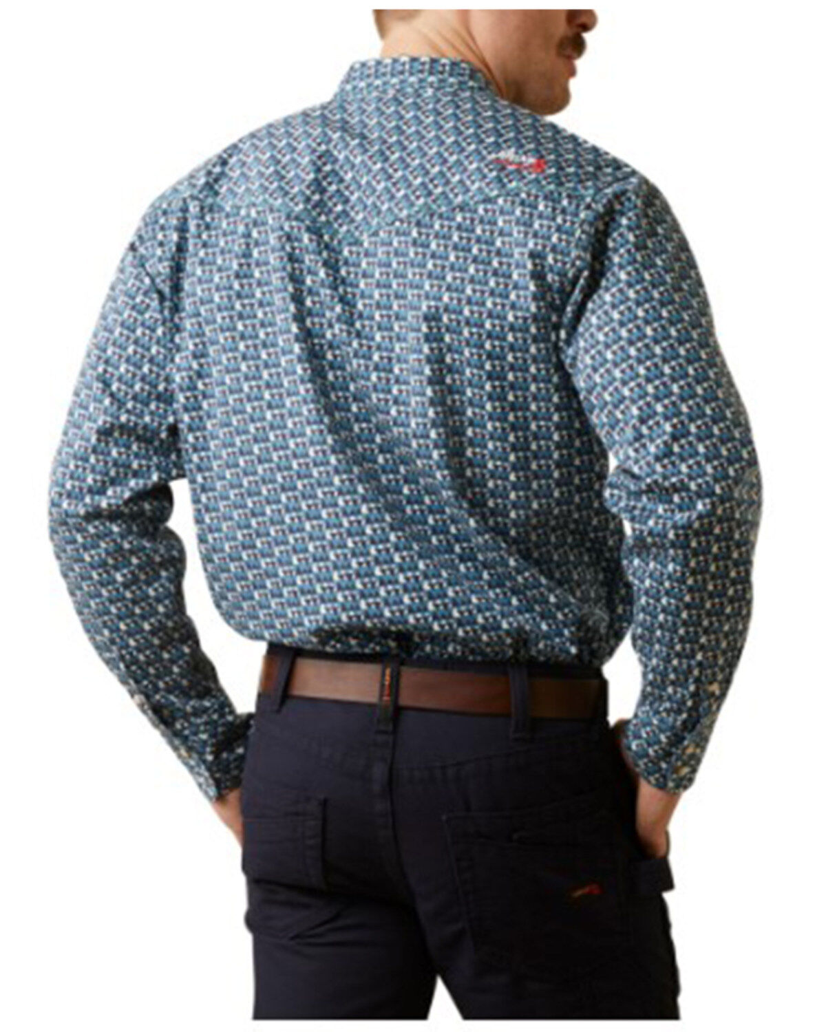 Ariat Men's FR Earp Retro Print Long Sleeve Snap Work Shirt