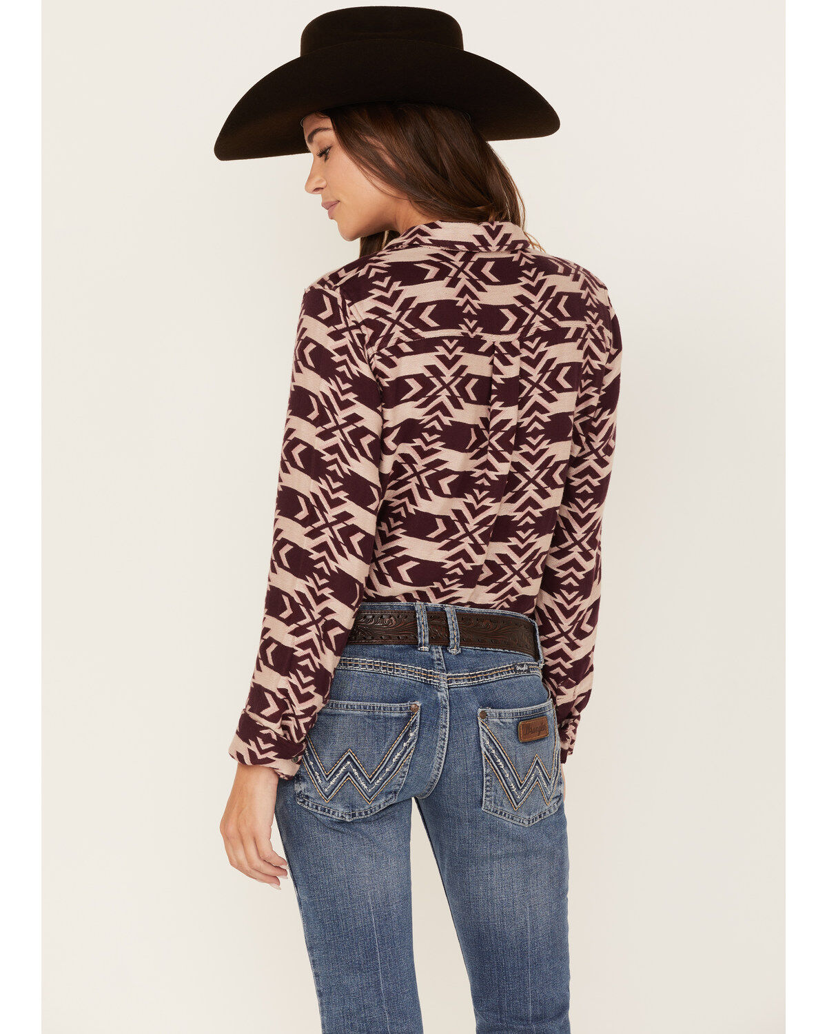Ariat Women's R.E.A.L. Billie Jean Southwestern Jacquard Print Long Sleeve Button-Down Shirt