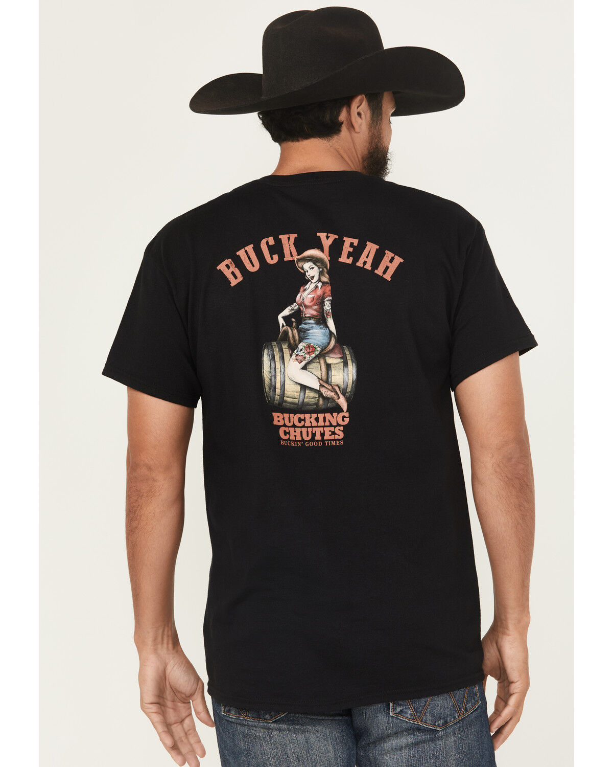 Bucking Chutes Men's Barrel Bettie Short Sleeve Graphic T-Shirt