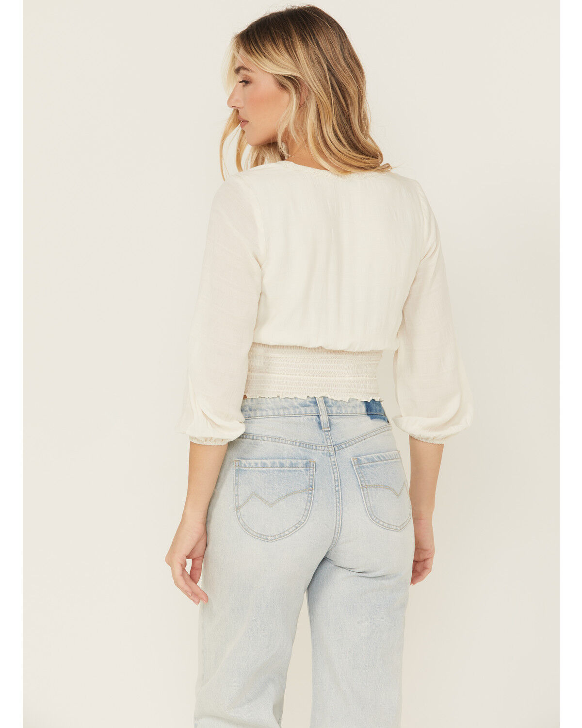 Shyanne Women's Smocked Long Sleeve Blouse