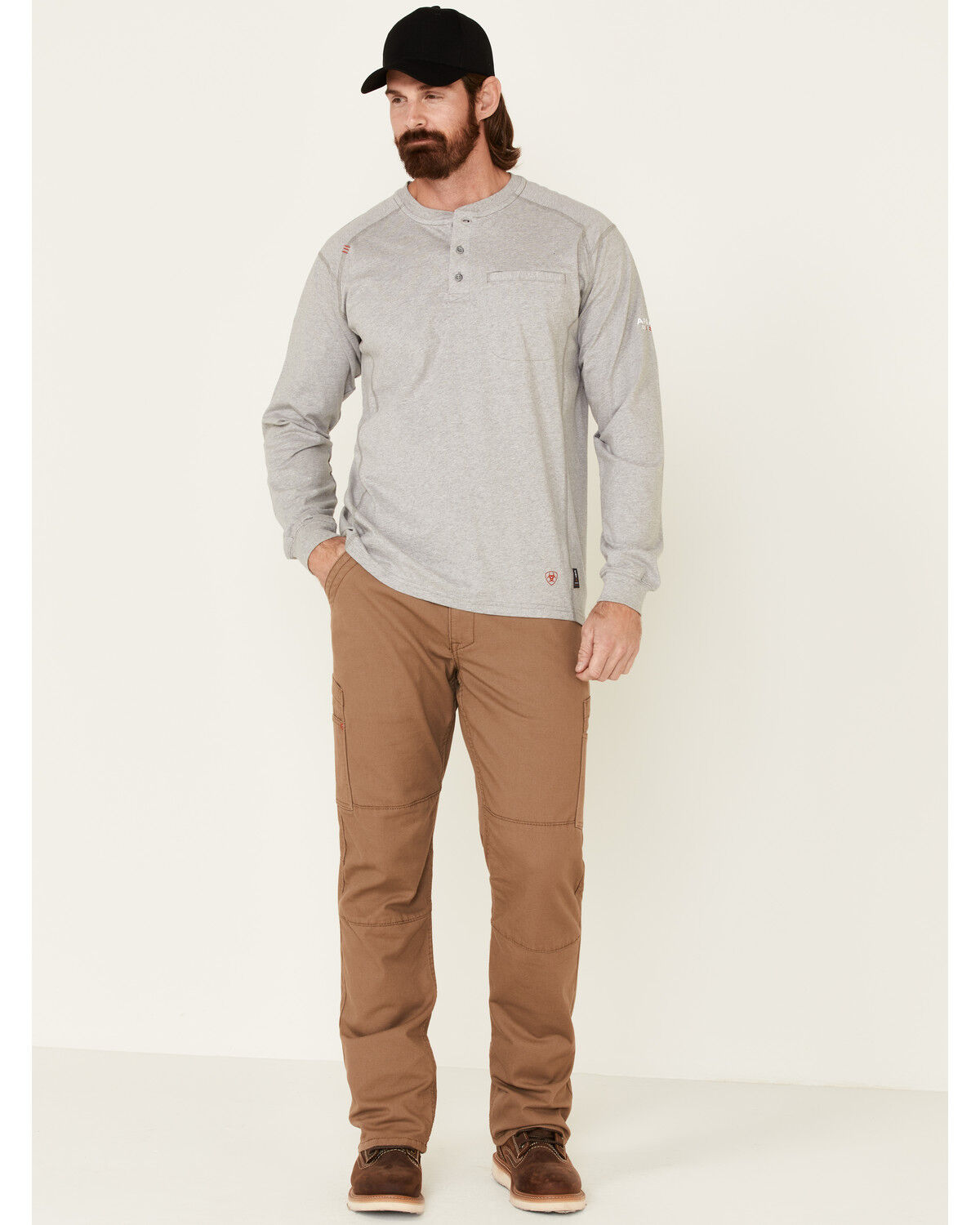 Ariat Men's FR Air Long Sleeve Work Henley Shirt - Tall