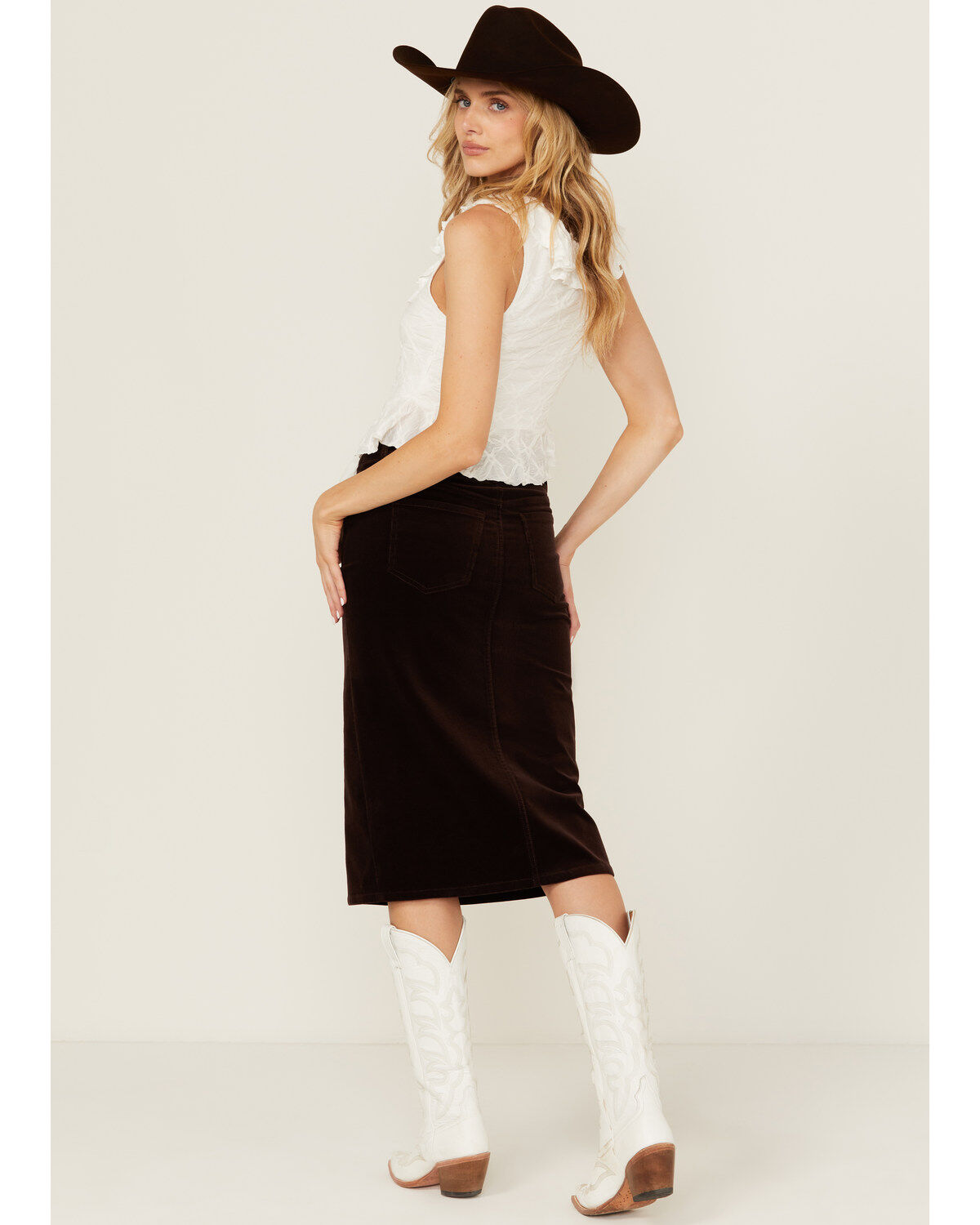 Shyanne Women's Corduroy Midi Skirt