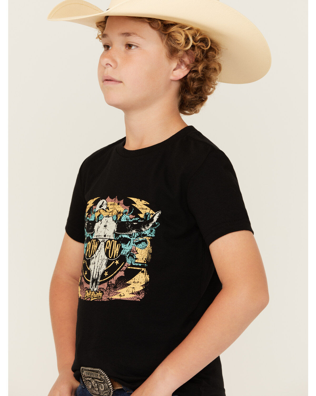Rock & Roll Denim Boys' Steerhead Short Sleeve Graphic T-Shirt