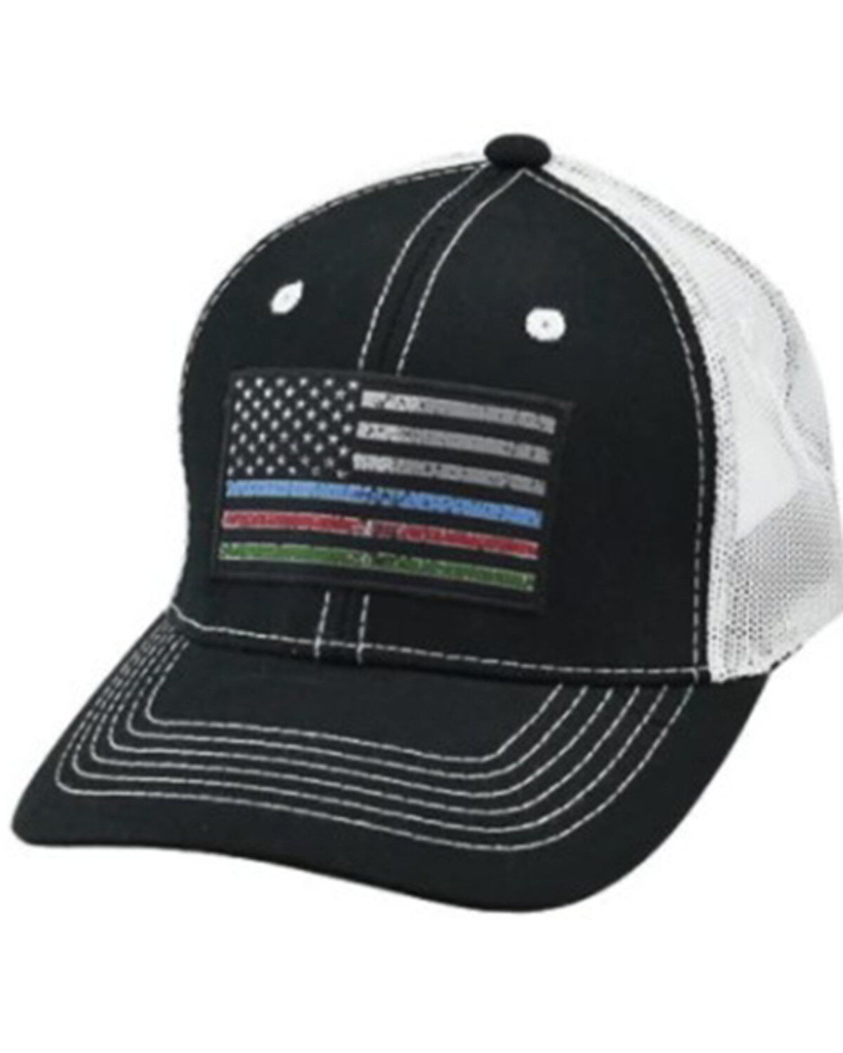 Justin Men's Front Line Flag Patch Mesh-Back Ball Cap