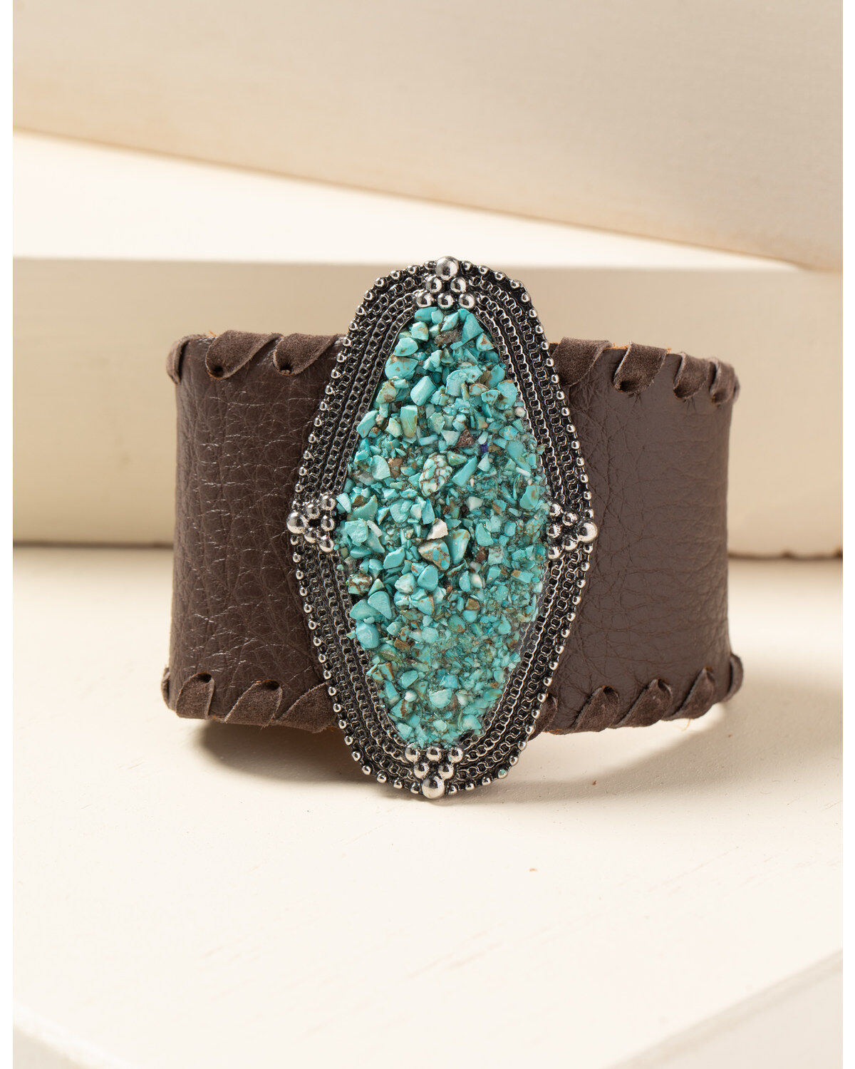 Idyllwind Women's Leather And Gem Cuff Bracelet