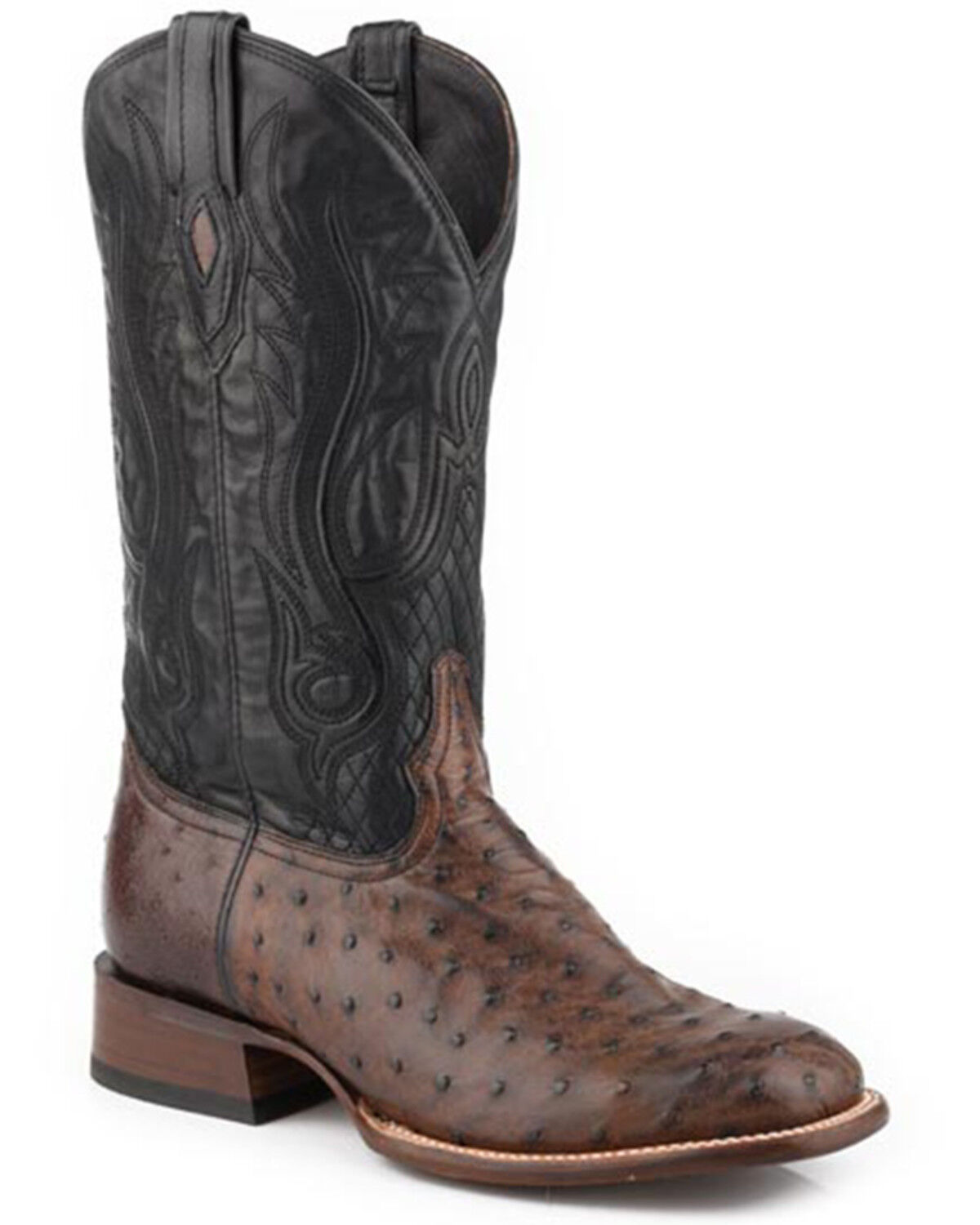Stetson Men's Ozzy Exotic Ostrich Western Boots - Broad Square Toe