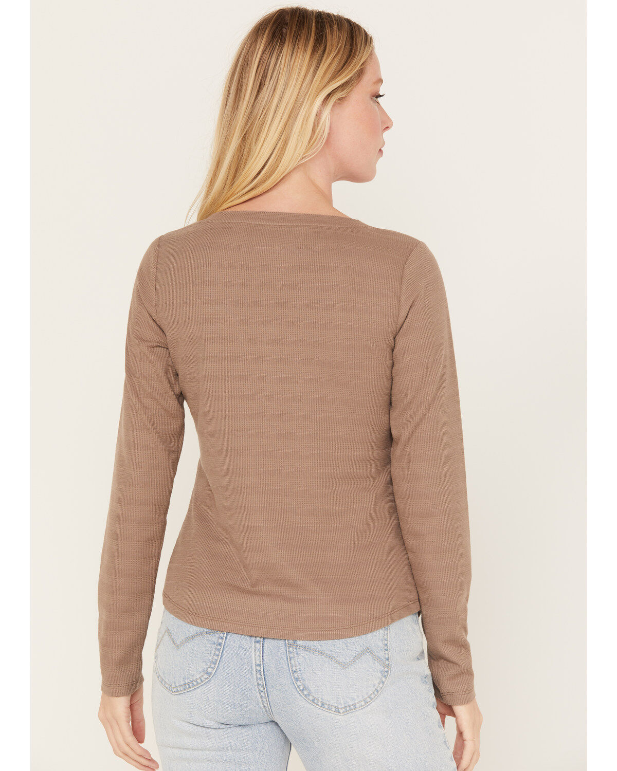 Cleo + Wolf Women's Long Sleeve Henley Top