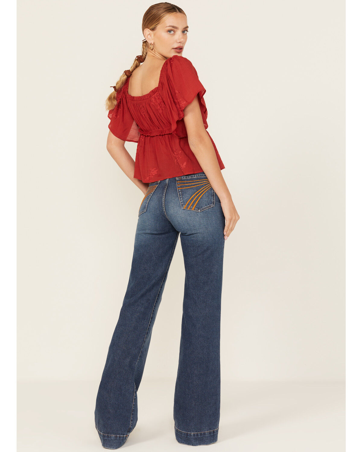 7 For All Mankind Women's Medium Wash High Rise Modern Dojo Trouser Jeans