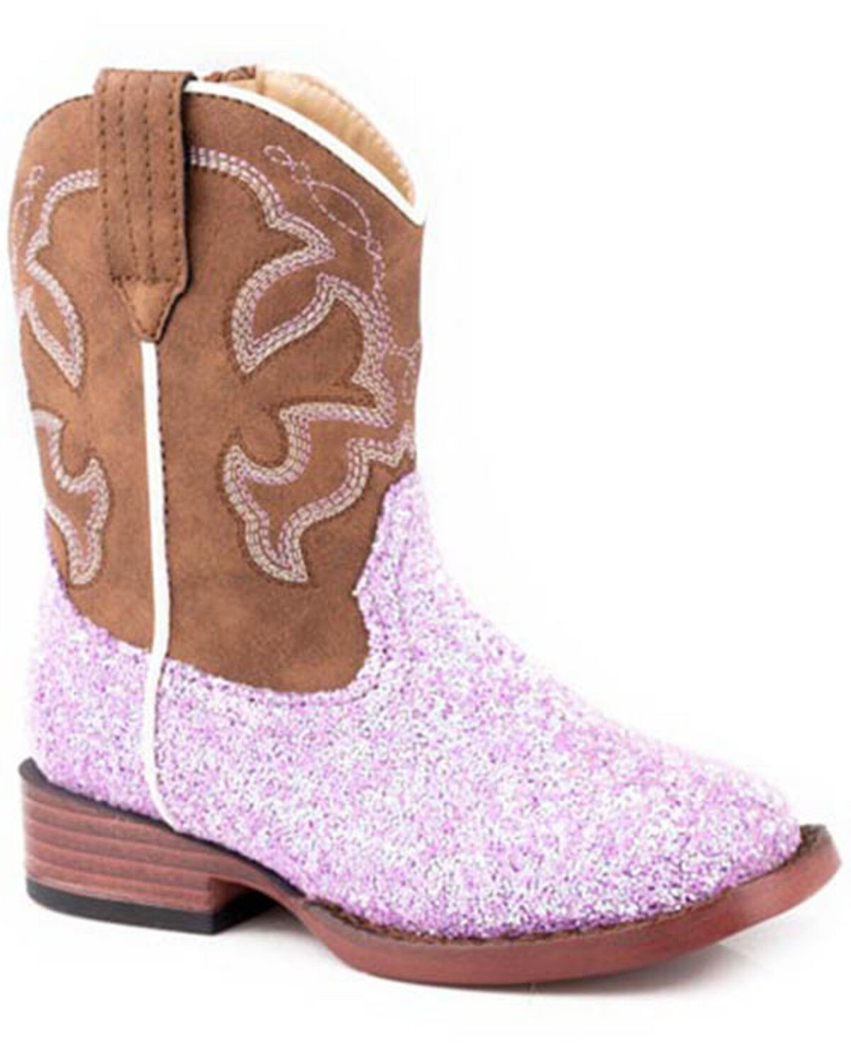 Roper Toddler Girls' Glitter Blast Western Boots - Broad Square Toe