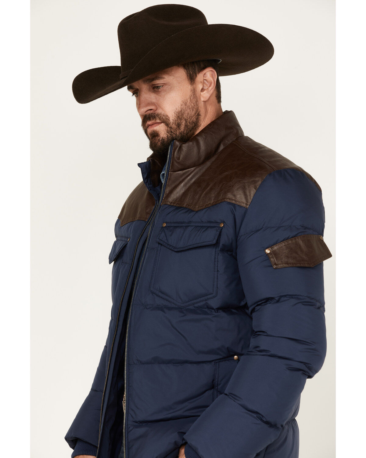 Cody James Men's Belmont Western Puffer Coat
