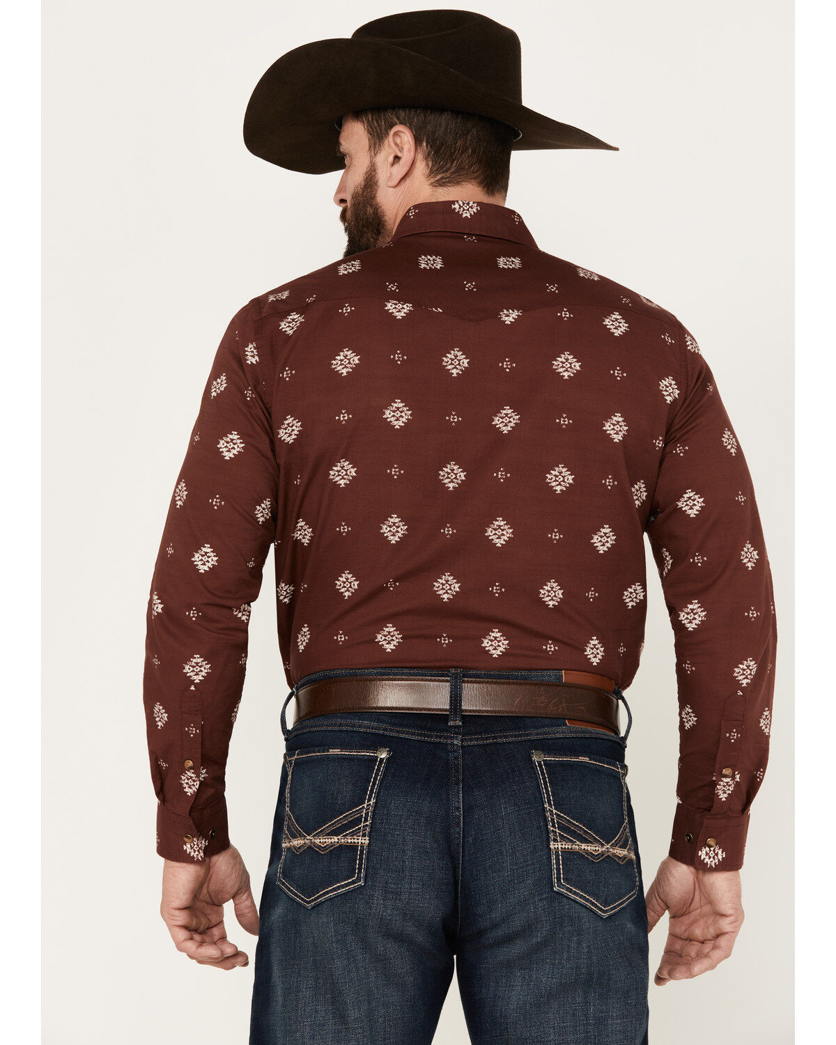 Pendleton Men's Laramie Diamond Print Long Sleeve Western Snap Shirt