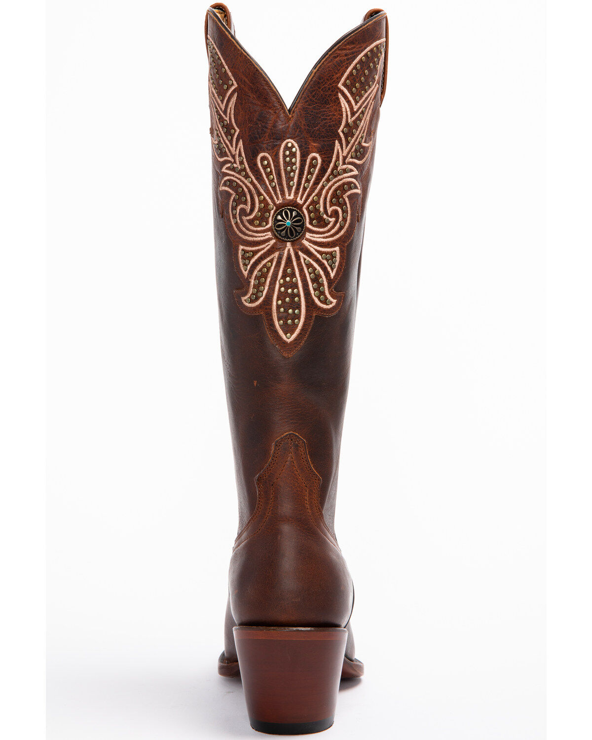 Shyanne Women's Mariel Floral Embroidered Studded Concho Western Boots - Snip Toe