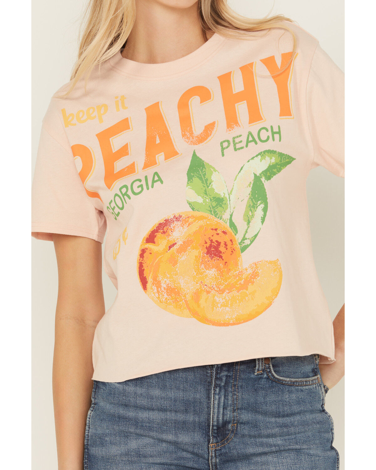 Blended Women's Keep It Peachy Short Sleeve Graphic Tee
