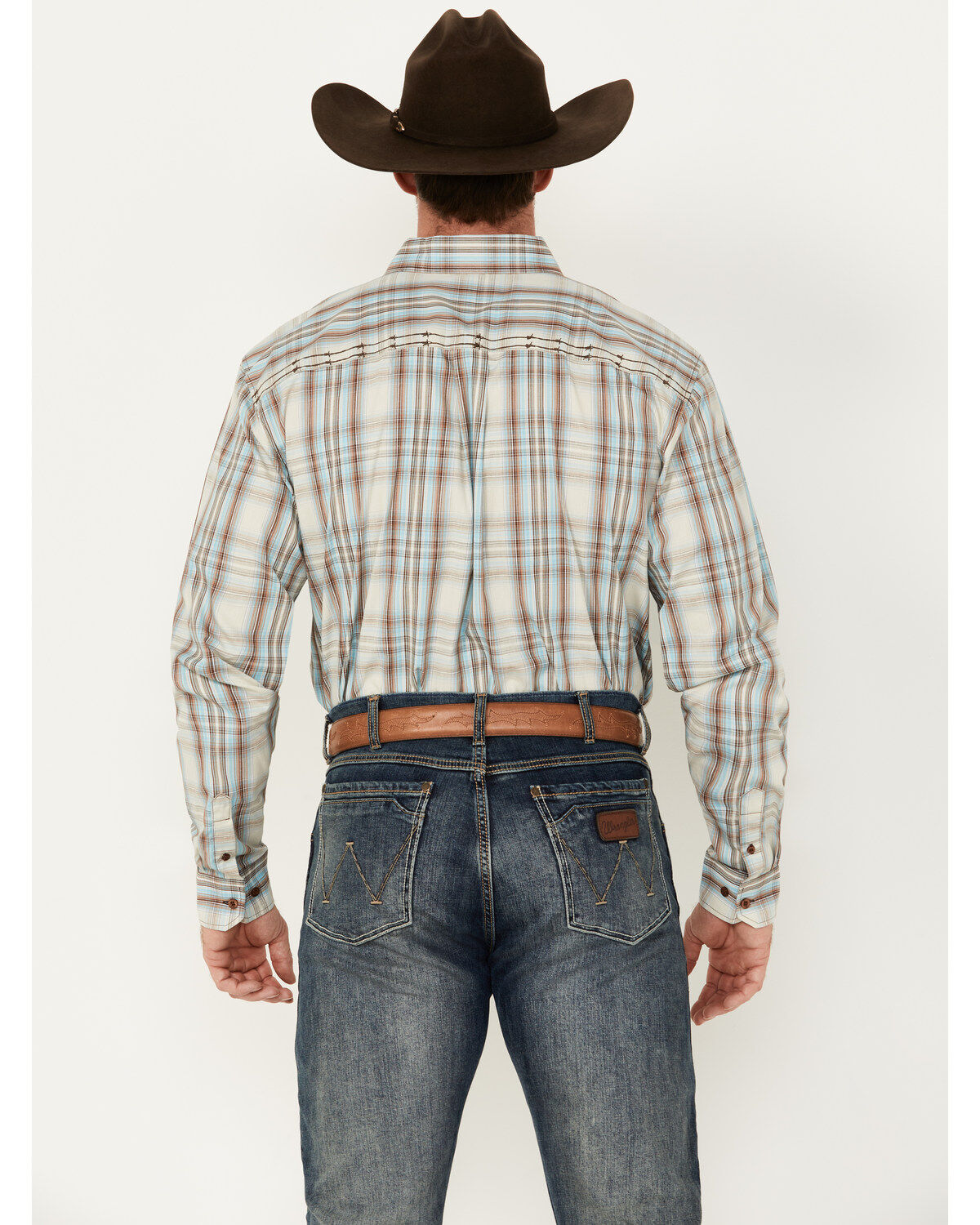 Cowboy Hardware Men's Dutton Plaid Print Long Sleeve Button-Down Western Shirt