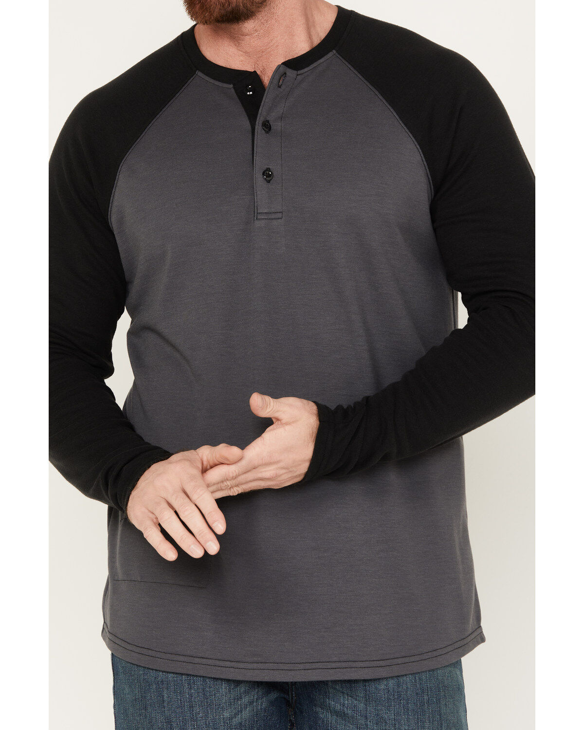 Cody James Men's FR Raglan Long Sleeve Henley Work Shirt