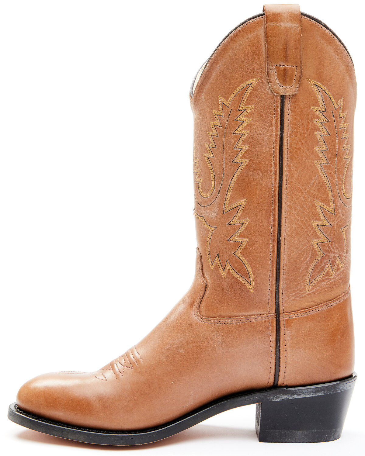 Old West Little Girls' Corona Calfskin Western Boots - Round Toe