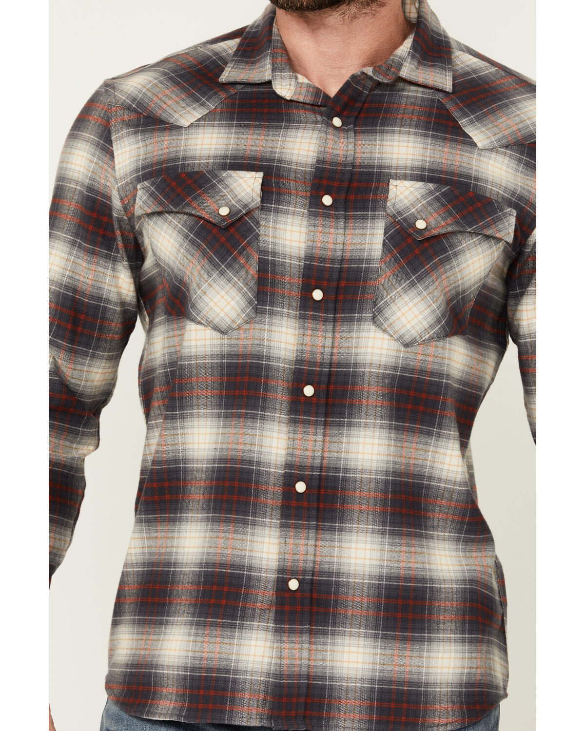 Pendleton Men's Wyatt Plaid Print Long Sleeve Snap Western Shirt