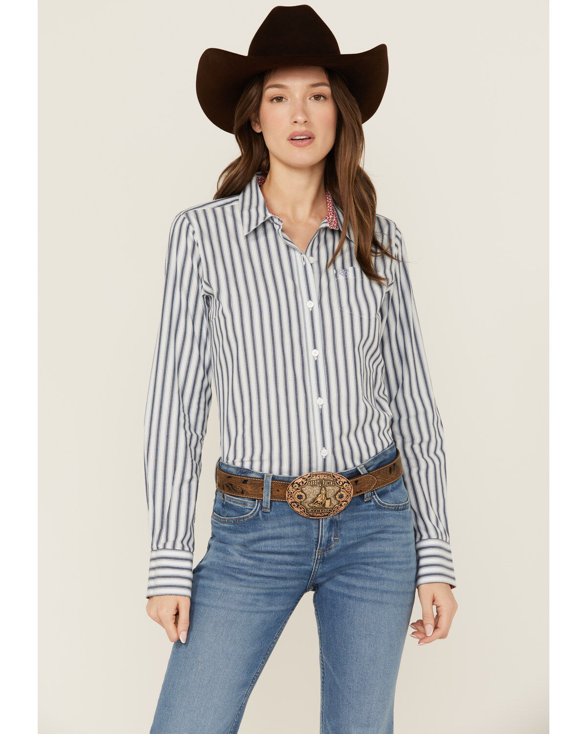 Ariat Women's Kirby Striped Long Sleeve Button-Down Stretch Western Shirt