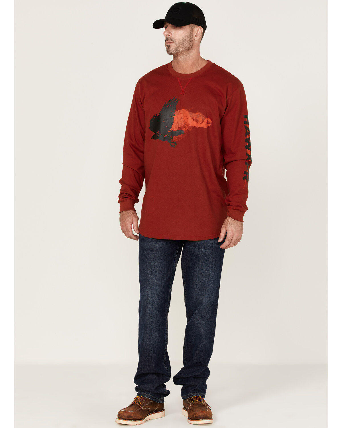 Hawx Men's FR Flame Graphic Long Sleeve Work T-Shirt