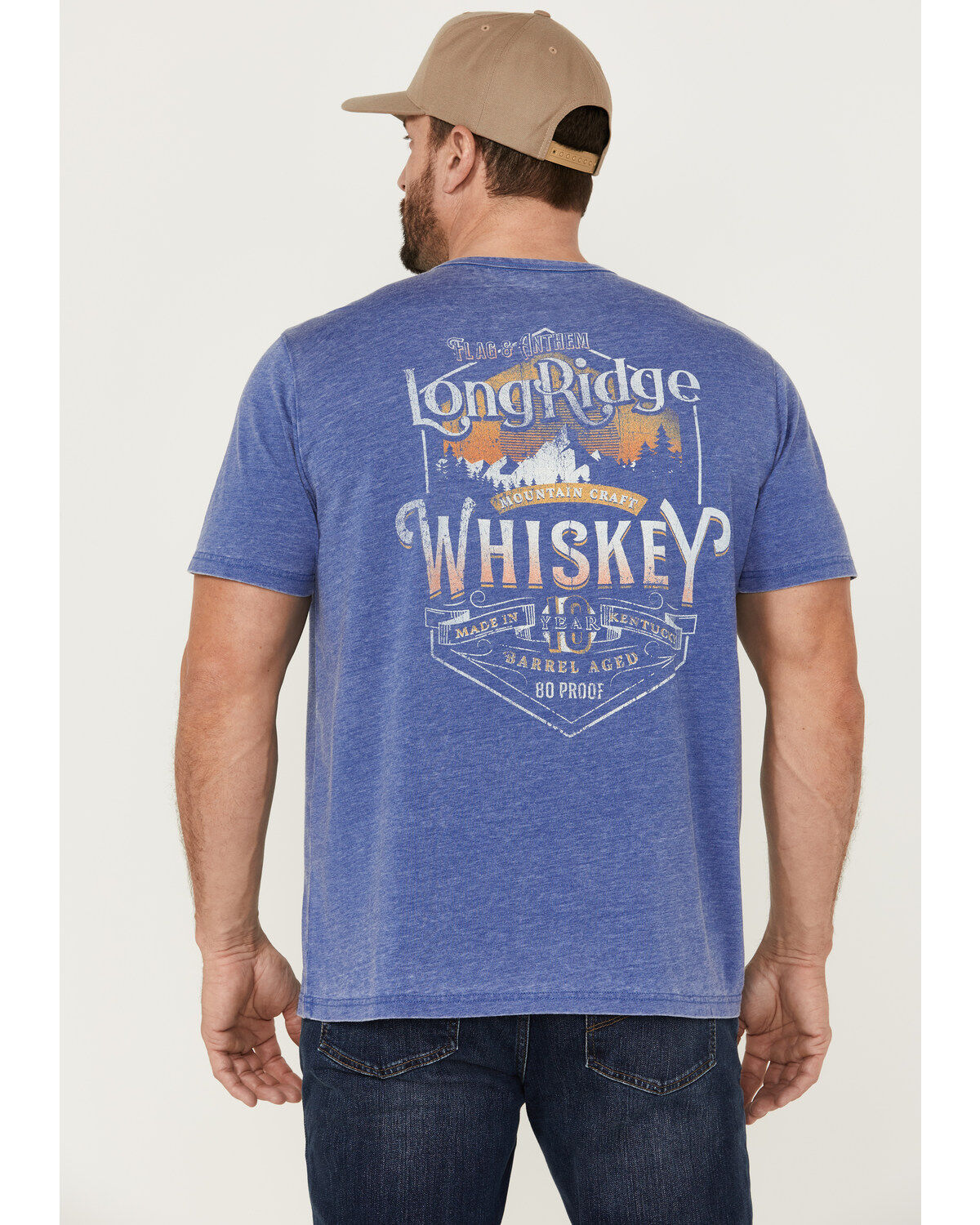Flag & Anthem Men's Long Ridge Whiskey Burnout Graphic T-Shirt