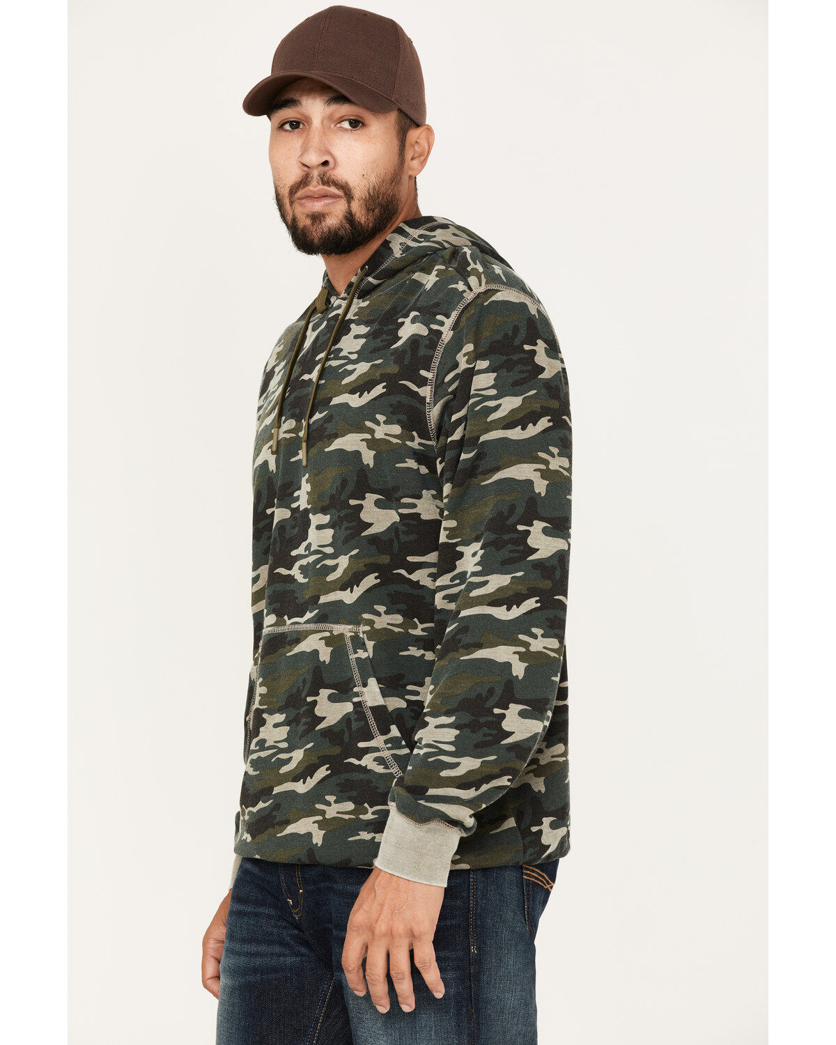 Moonshine Spirit Men's Now You See Me Burnout Camo Hooded Sweatshirt