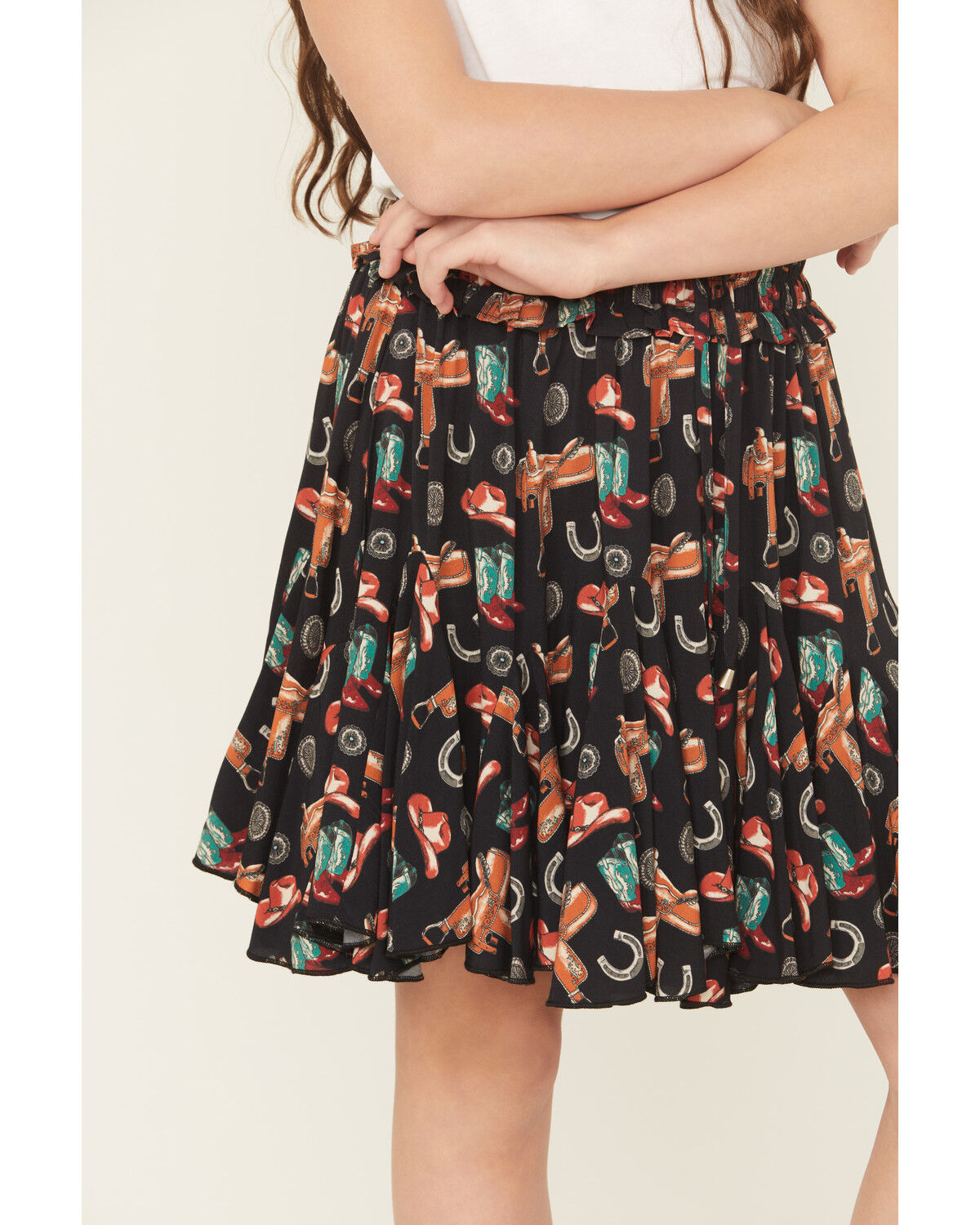 Panhandle Girls' Western Printed Skirt