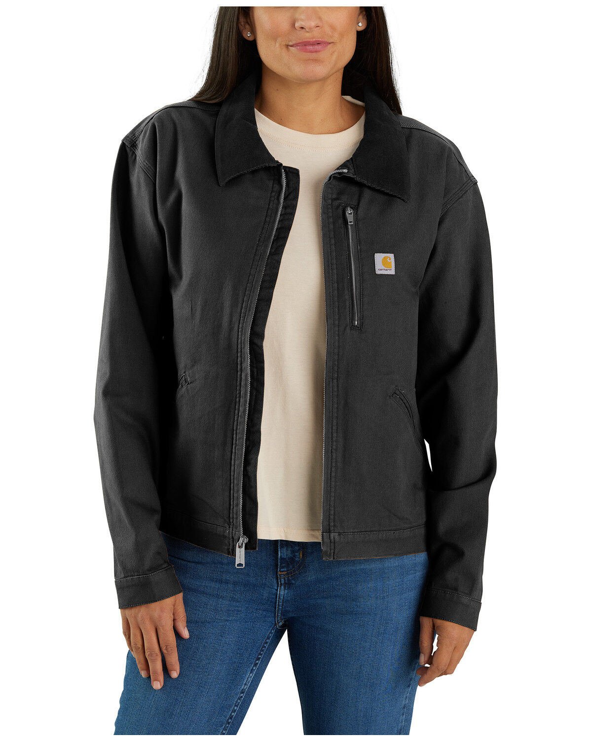 Carhartt Women's Rugged FleX™ Loose Fit Canvas Detroit Jacket - Plus