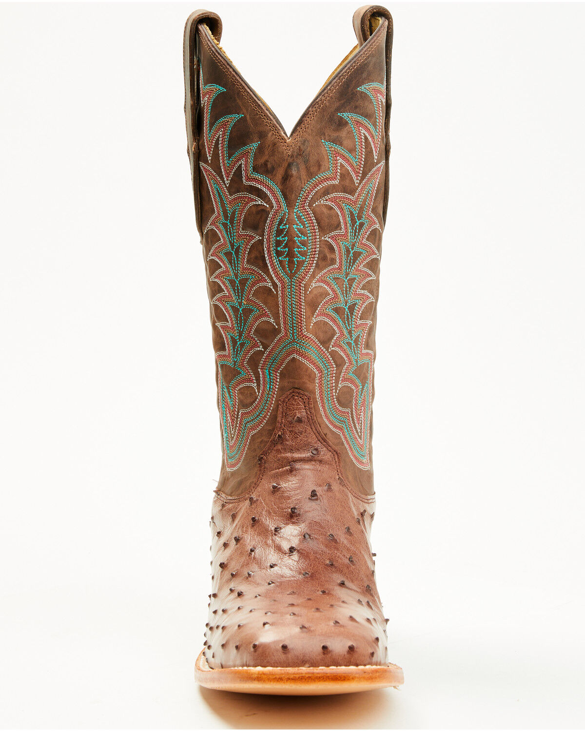 Justin Men's Chisolm Exotic Ostrich Western Boots - Broad Square Toe