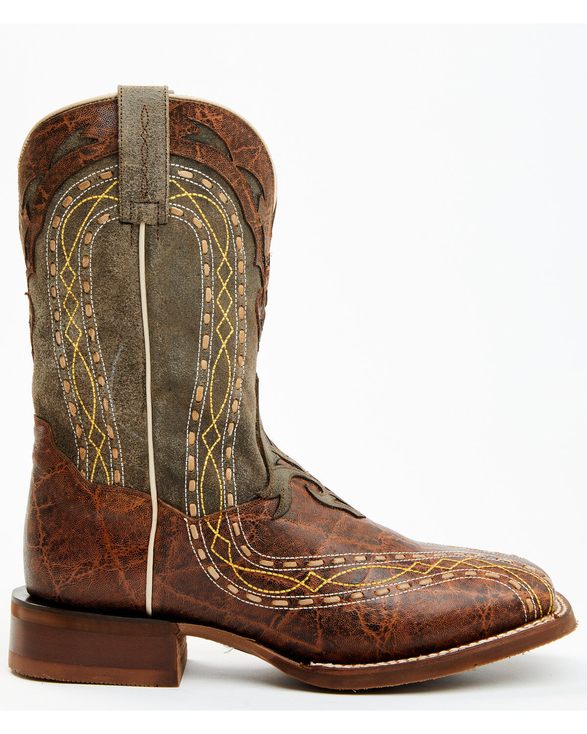 Dan Post Men's Inlay Embroidered Western Performance Boots - Broad Square Toe